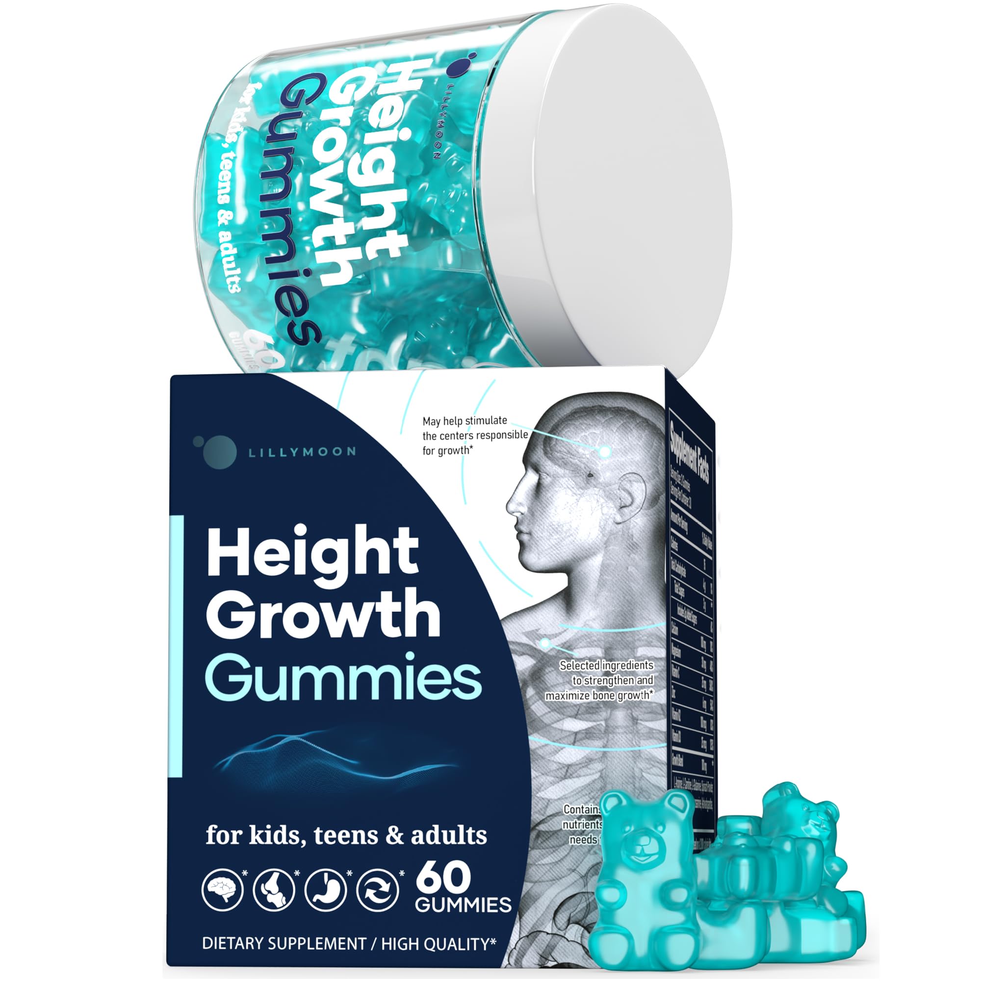 Gominolas Para Crecer En Altura, Multivitamínicos Lilymoon Para Niños Y Adultos - Venta Internacional.