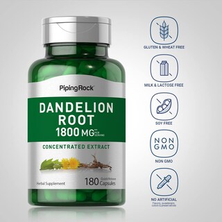 Foto 3 | Suplemento Piping Rock, Raíz De Diente De León, 1800 Mg, 180 Cápsulas - Venta Internacional.