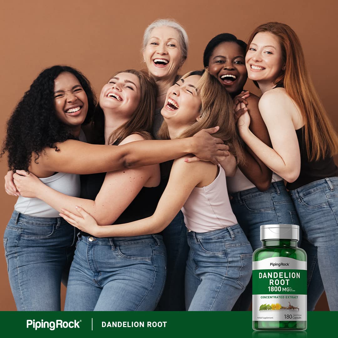 Foto 6 | Suplemento Piping Rock, Raíz De Diente De León, 1800 Mg, 180 Cápsulas - Venta Internacional.