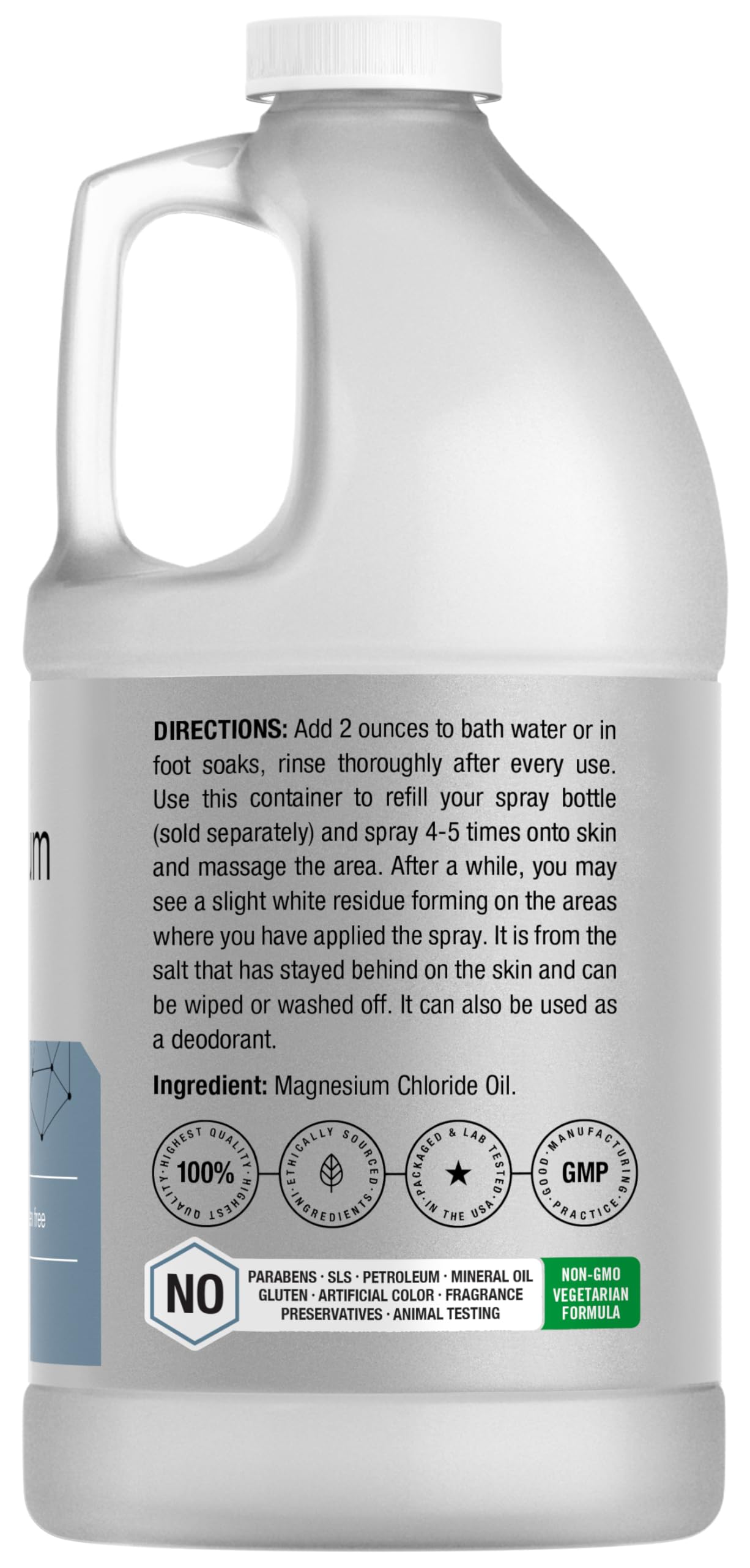 Foto 2 | Aceite De Magnesio Horbäach, Grado Terapéutico, 1,89 L, Vegetariano - Venta Internacional.