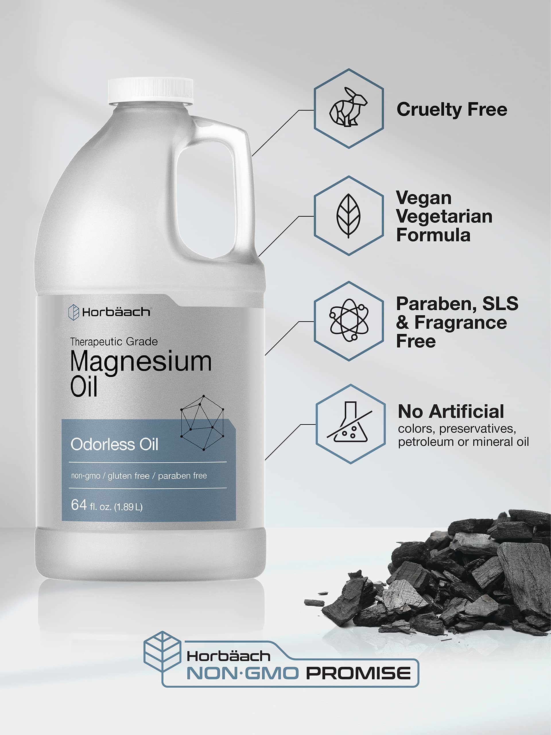 Foto 5 | Aceite De Magnesio Horbäach, Grado Terapéutico, 1,89 L, Vegetariano - Venta Internacional.