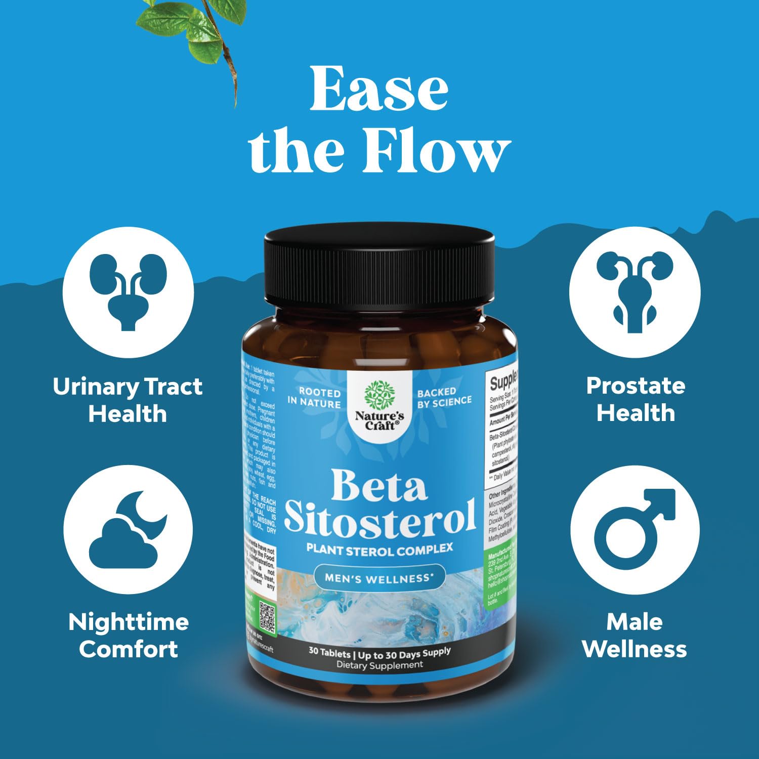 Foto 4 pulgar | Complejo De Esteroles Vegetales Supplement Natures Craft, 500 Mg X 30 Tabletas - Venta Internacional.