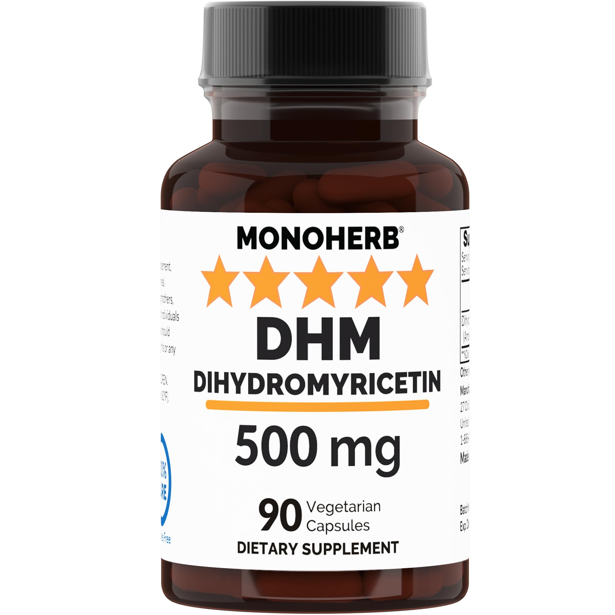 Foto 2 pulgar | Suplemento Monoherb De Dihidromiricetina, 500 Mg, 90 Cápsulas Vegetarianas - Venta Internacional.