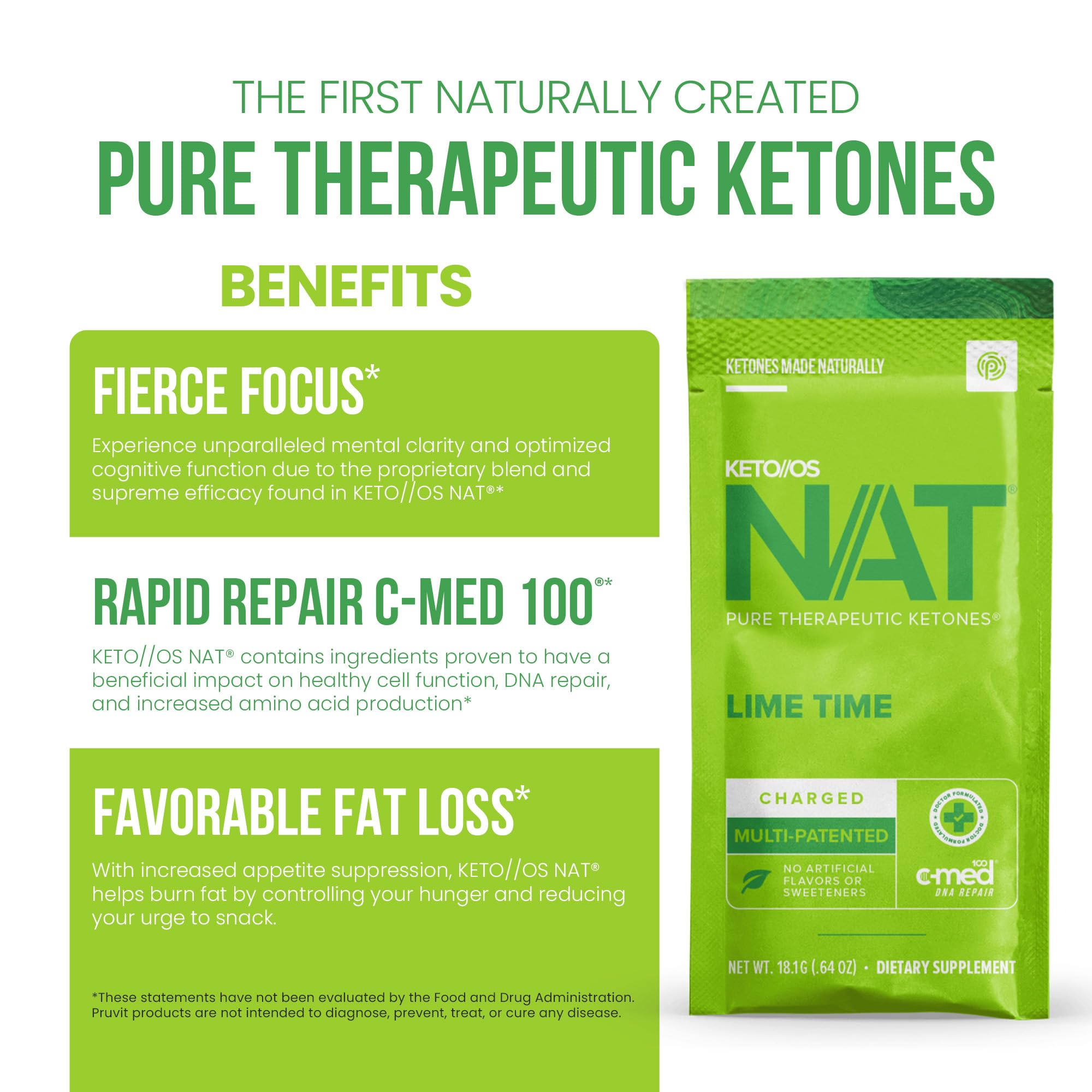 Foto 5 pulgar | Suplemento De Sales Bhb Prüvit Keto//os Nat Lime Time, 20 Unidades - Venta Internacional.