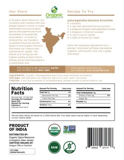 Foto 4 | Suplemento Orgánico De Especias En Polvo De Raíz De Ashwagandha 50 - Venta Internacional.