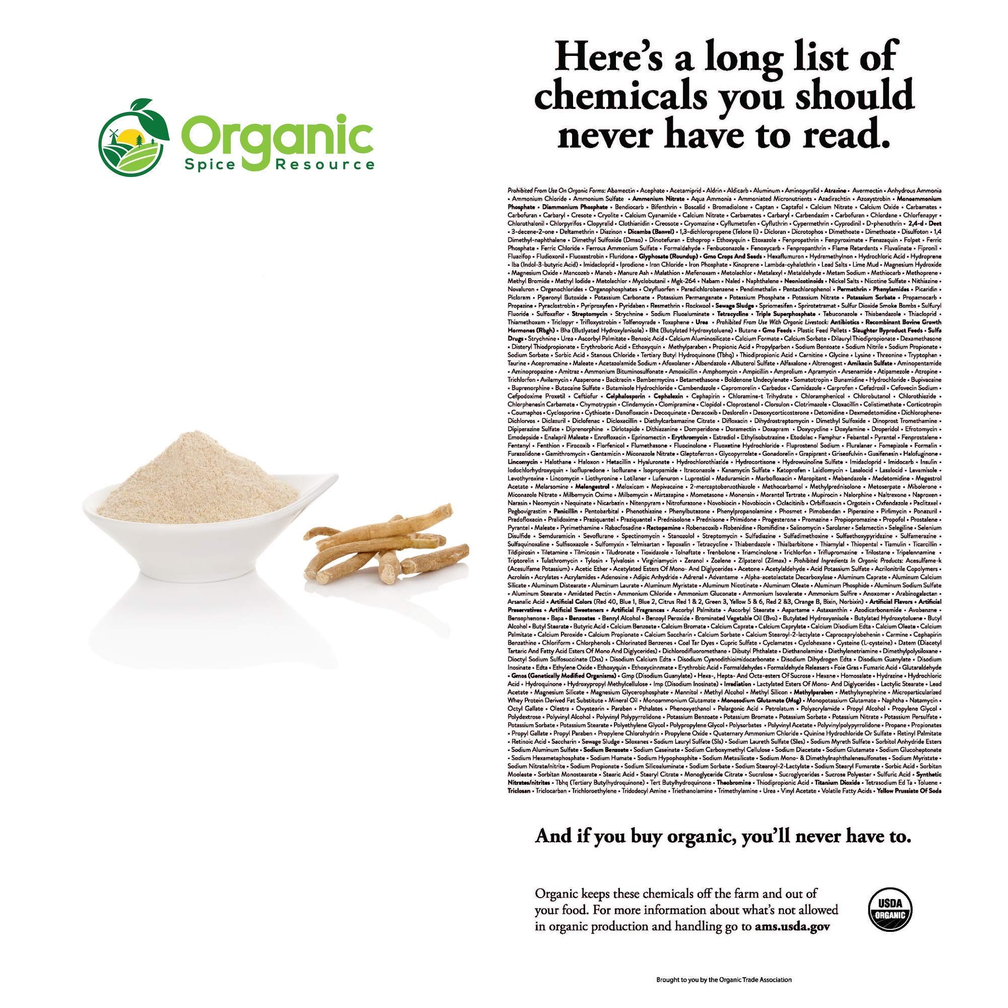 Foto 5 | Suplemento Orgánico De Especias En Polvo De Raíz De Ashwagandha 50 - Venta Internacional.