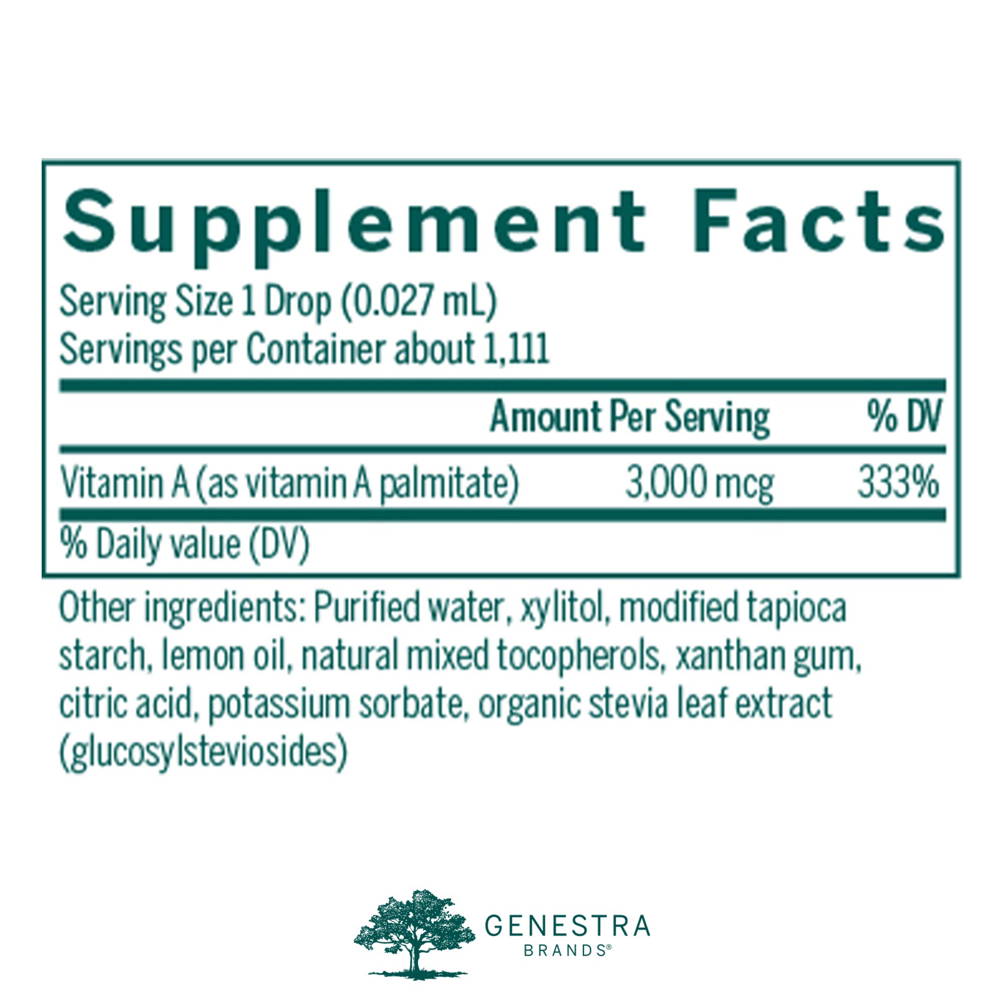 Foto 2 | Suplemento De Vitamina A 30 Emulsionada A-mulsion De Genestra Brands - Venta Internacional.