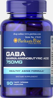 Foto 1 | Suplemento De Ácido Gamma Aminobutírico Gaba Gaba De Puritan's Pride 750 Mg - Venta Internacional.
