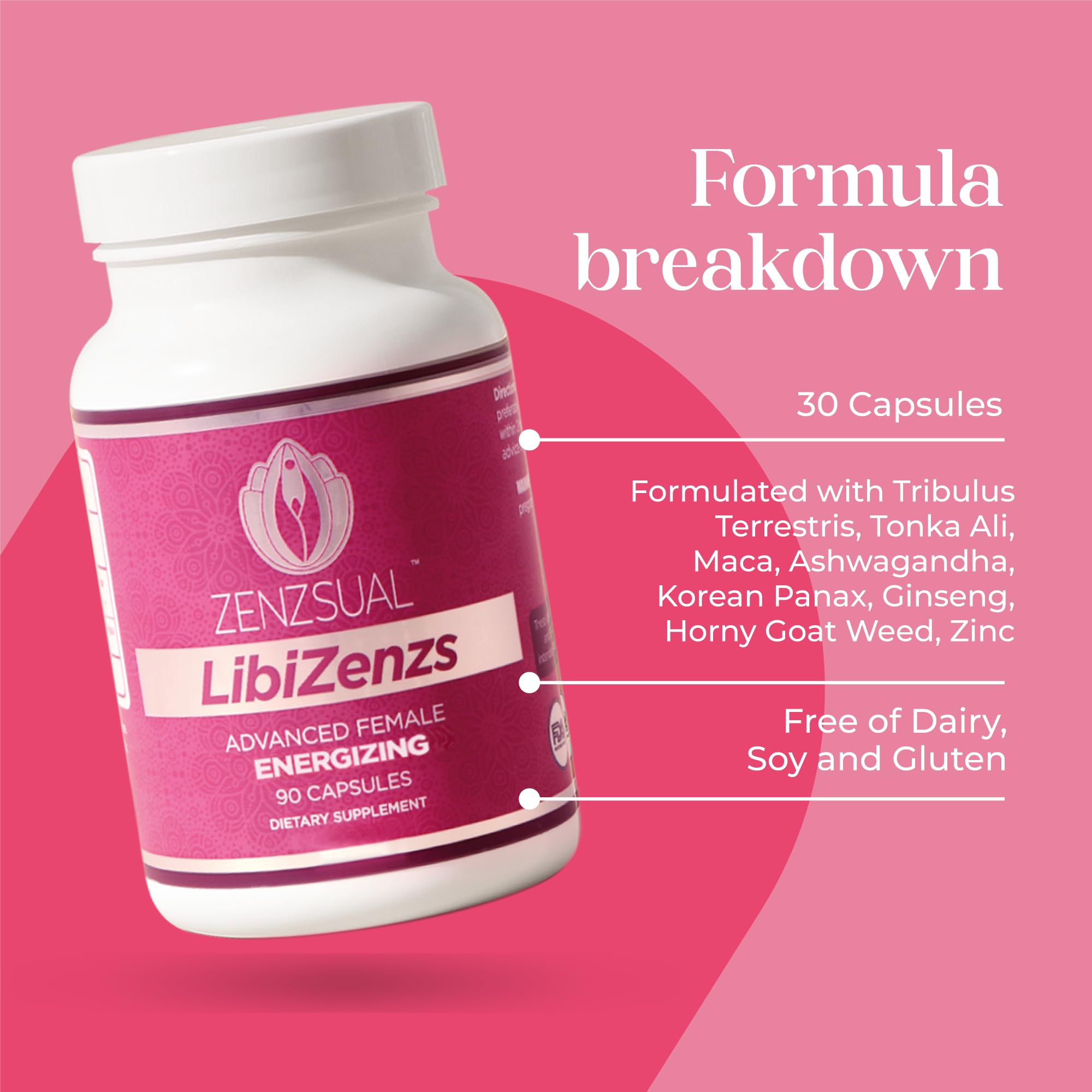 Foto 3 pulgar | Suplemento Zenzual Libizenzs Advanced Female Energizing - Venta Internacional.