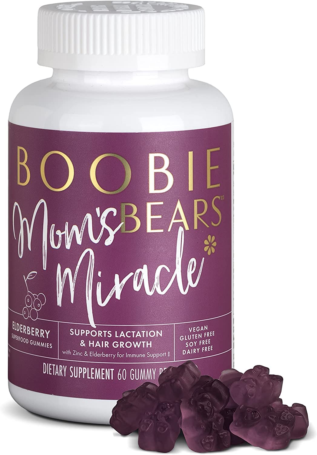 Foto 2 pulgar | Suplemento De Lactancia Boobie Bears Lactation Gummies 60 Unidades - Venta Internacional.