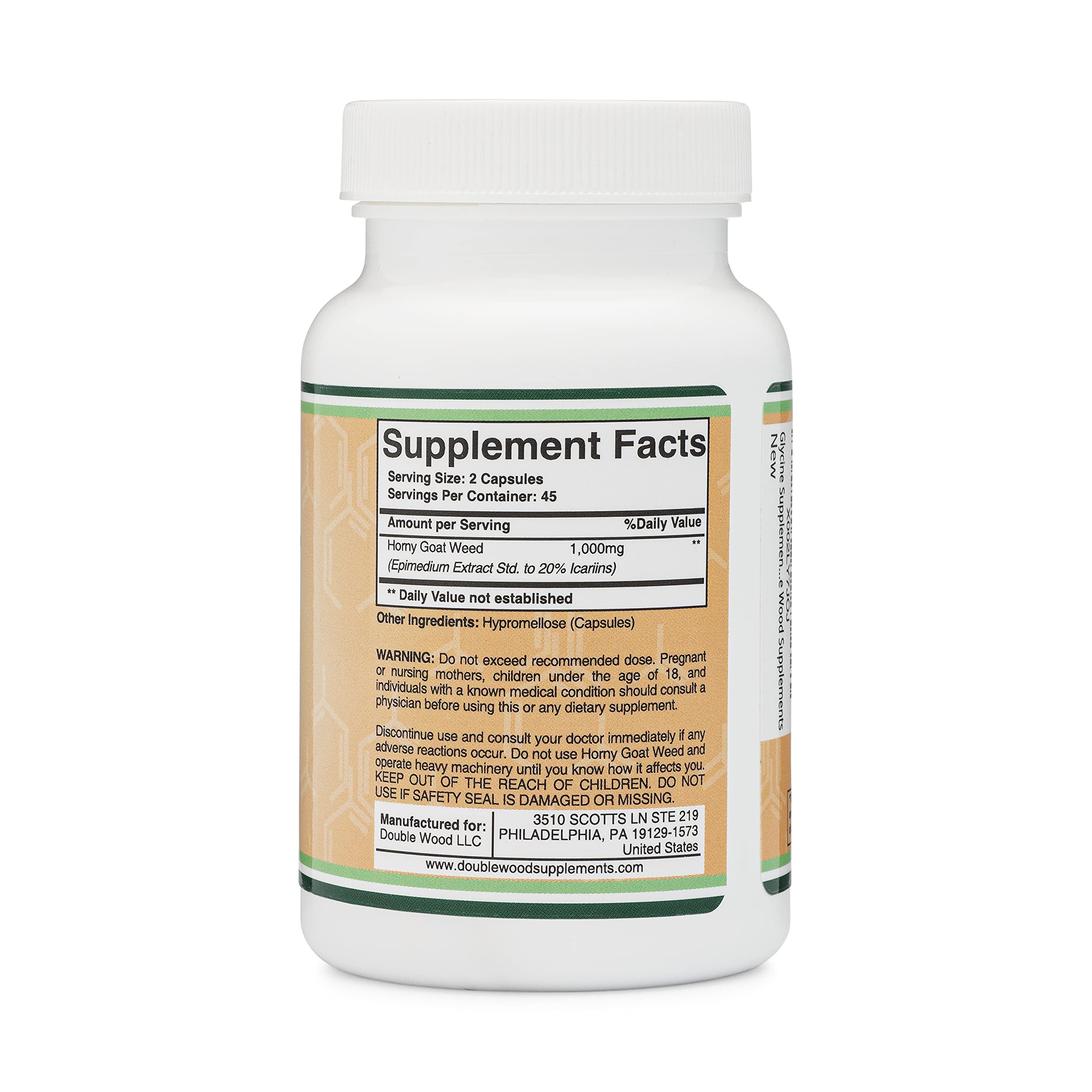 Foto 3 pulgar | Suplemento Double Wood Supplements Horny Goat Weed 1000 Mg - Venta Internacional.