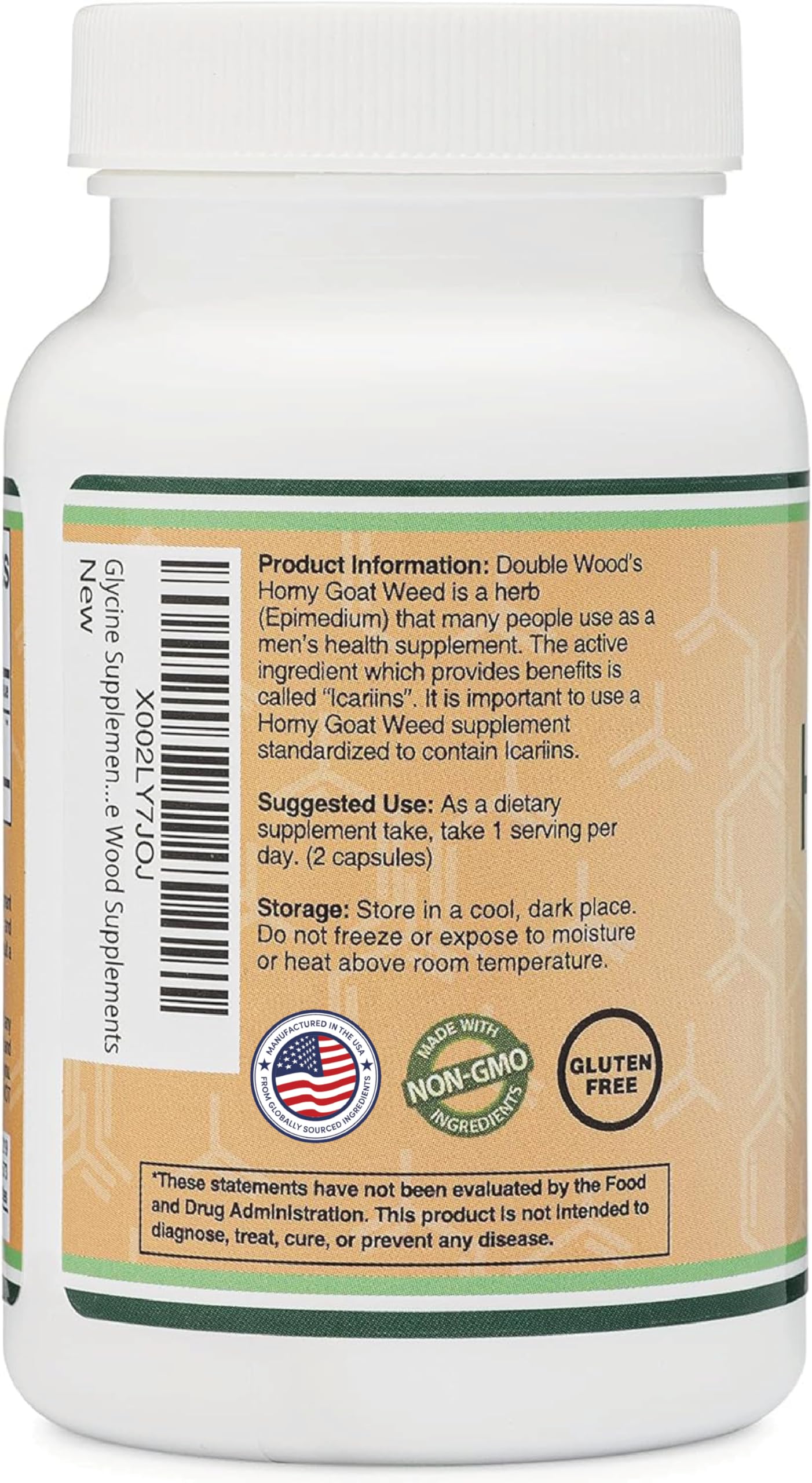 Foto 4 pulgar | Suplemento Double Wood Supplements Horny Goat Weed 1000 Mg - Venta Internacional.