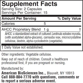 Foto 2 | Suplemento American Biosciences Immpower Ahcc Mushroom 500 Mg - Venta Internacional.