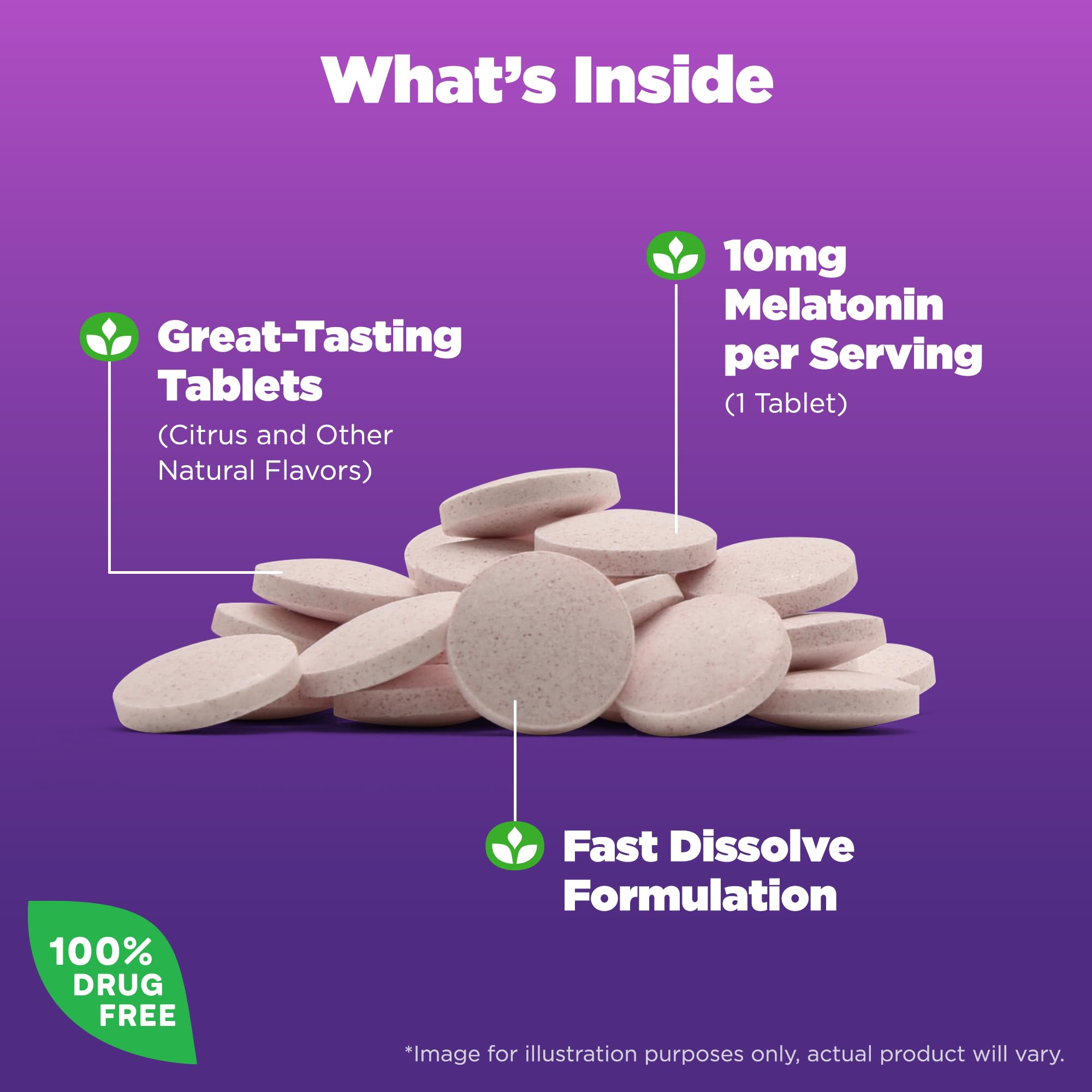 Foto 3 | Suplemento Natrol Fast Dissolve Melatonin 10 Mg 60 Tabletas - Venta Internacional.