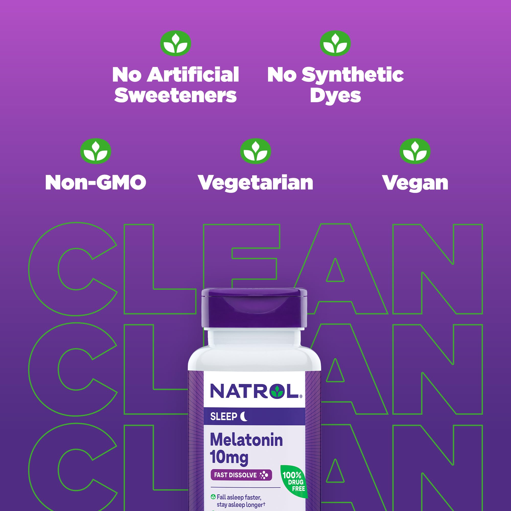 Foto 6 pulgar | Suplemento Natrol Fast Dissolve Melatonin 10 Mg 60 Tabletas - Venta Internacional.