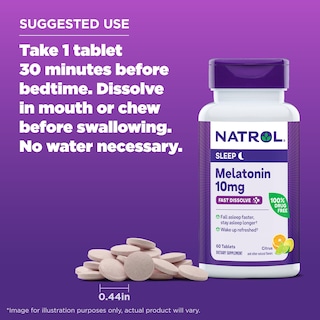 Foto 7 | Suplemento Natrol Fast Dissolve Melatonin 10 Mg 60 Tabletas - Venta Internacional.