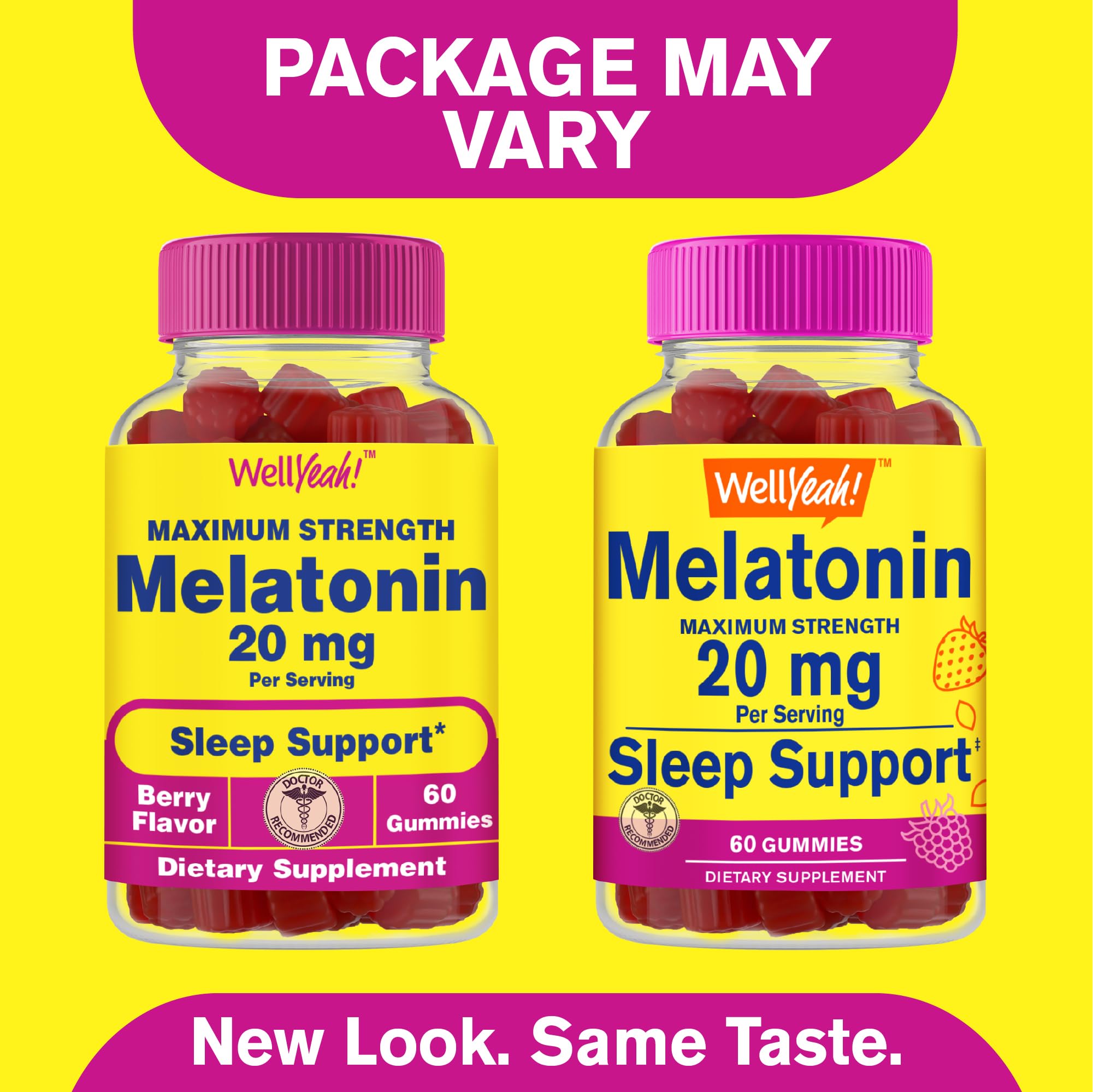 Foto 3 pulgar | Gummies Wellyeah Melatonina, 20 Mg, Soporte Para Dormir, 60 Unidades (paquete De 2) - Venta Internacional.