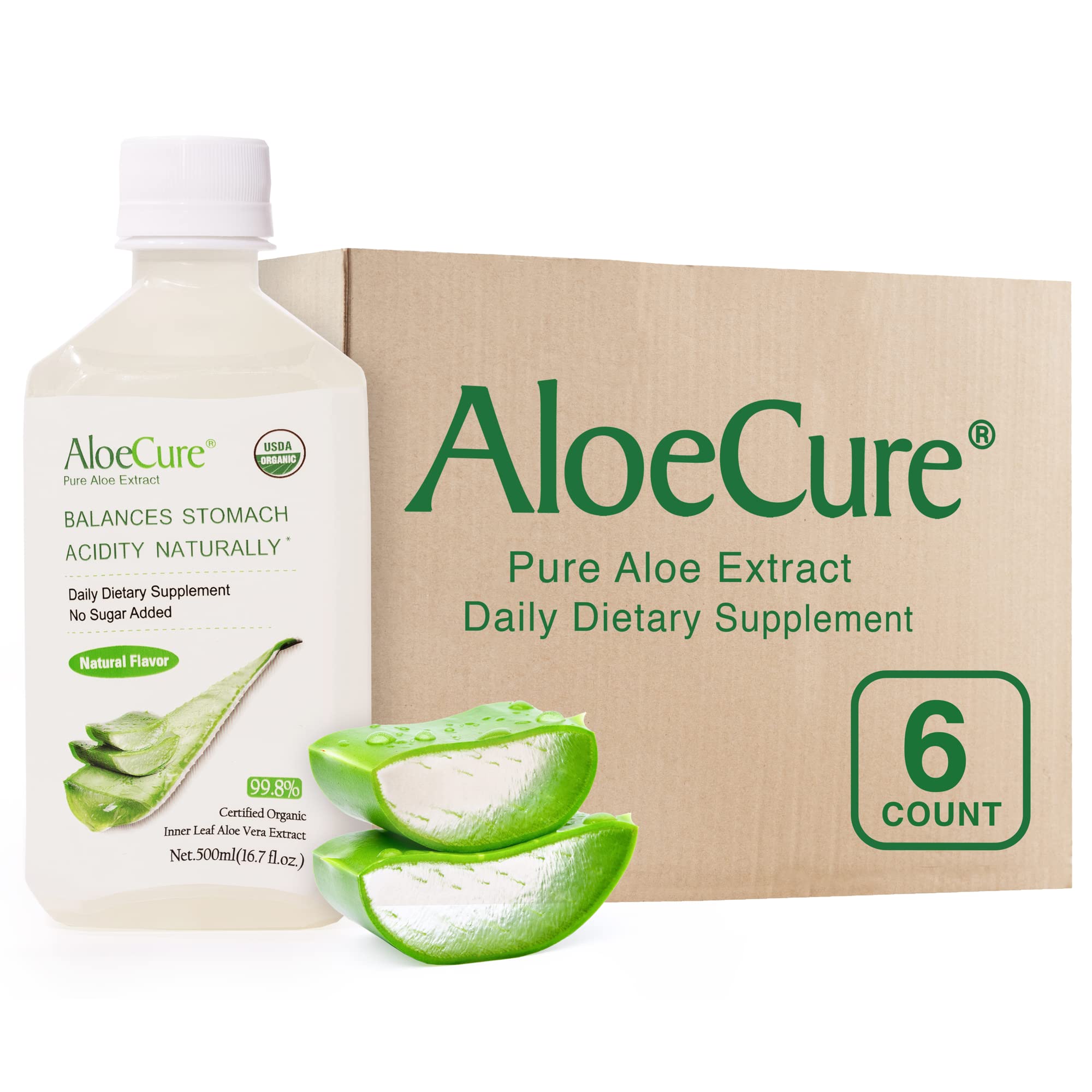 Jugo De Aloe Vera Aloecure Pure, Orgánico Certificado Por El Usda, 60 Ml - Venta Internacional.