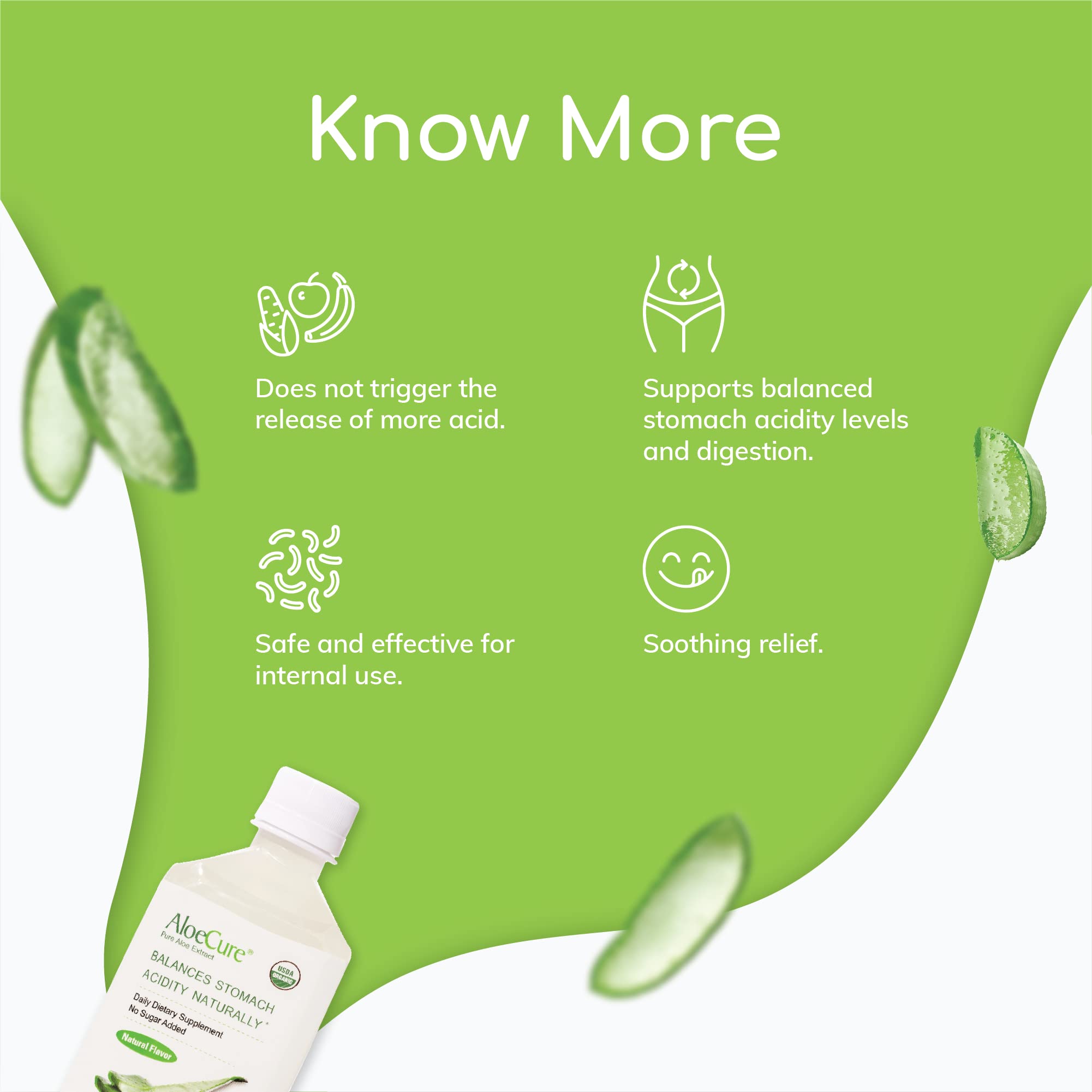 Foto 5 pulgar | Jugo De Aloe Vera Aloecure Pure, Orgánico Certificado Por El Usda, 60 Ml - Venta Internacional.