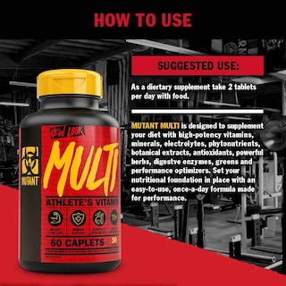 Foto 5 | Suplemento De Vitaminas De Alta Potencia Mutant Multi, 60 Comprimidos - Venta Internacional.