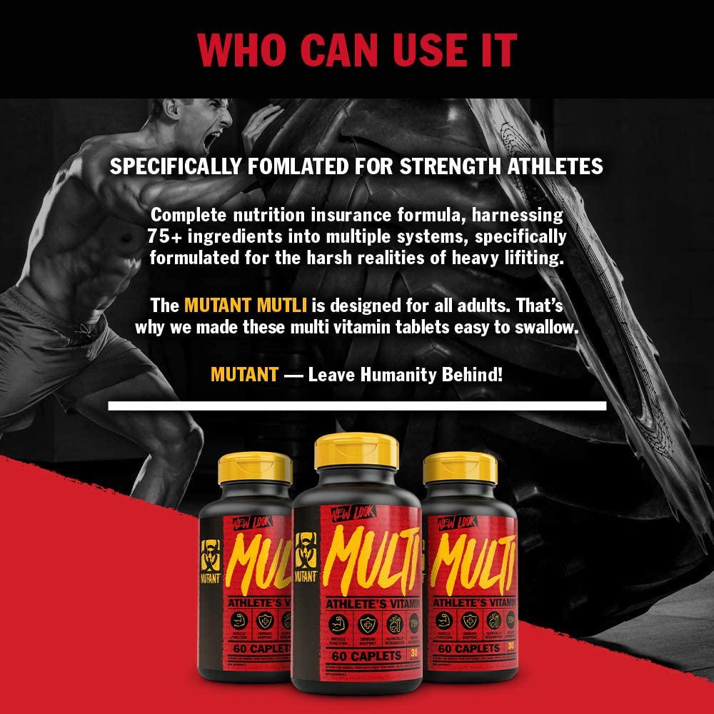 Foto 7 pulgar | Suplemento De Vitaminas De Alta Potencia Mutant Multi, 60 Comprimidos - Venta Internacional.