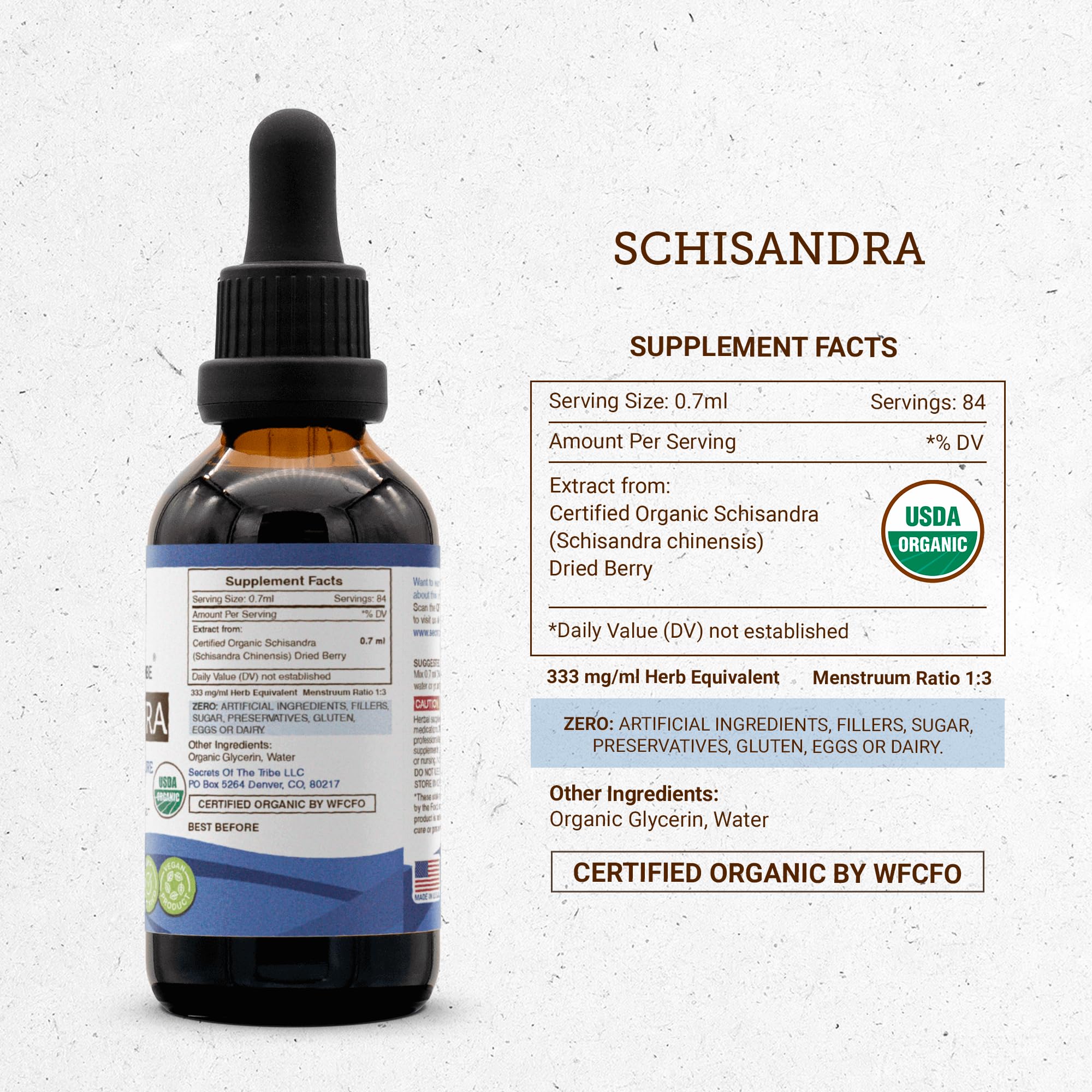 Foto 5 pulgar | Suplemento De Extracto De Schisandra Secrets Of The Tribe, 60 Ml - Venta Internacional.