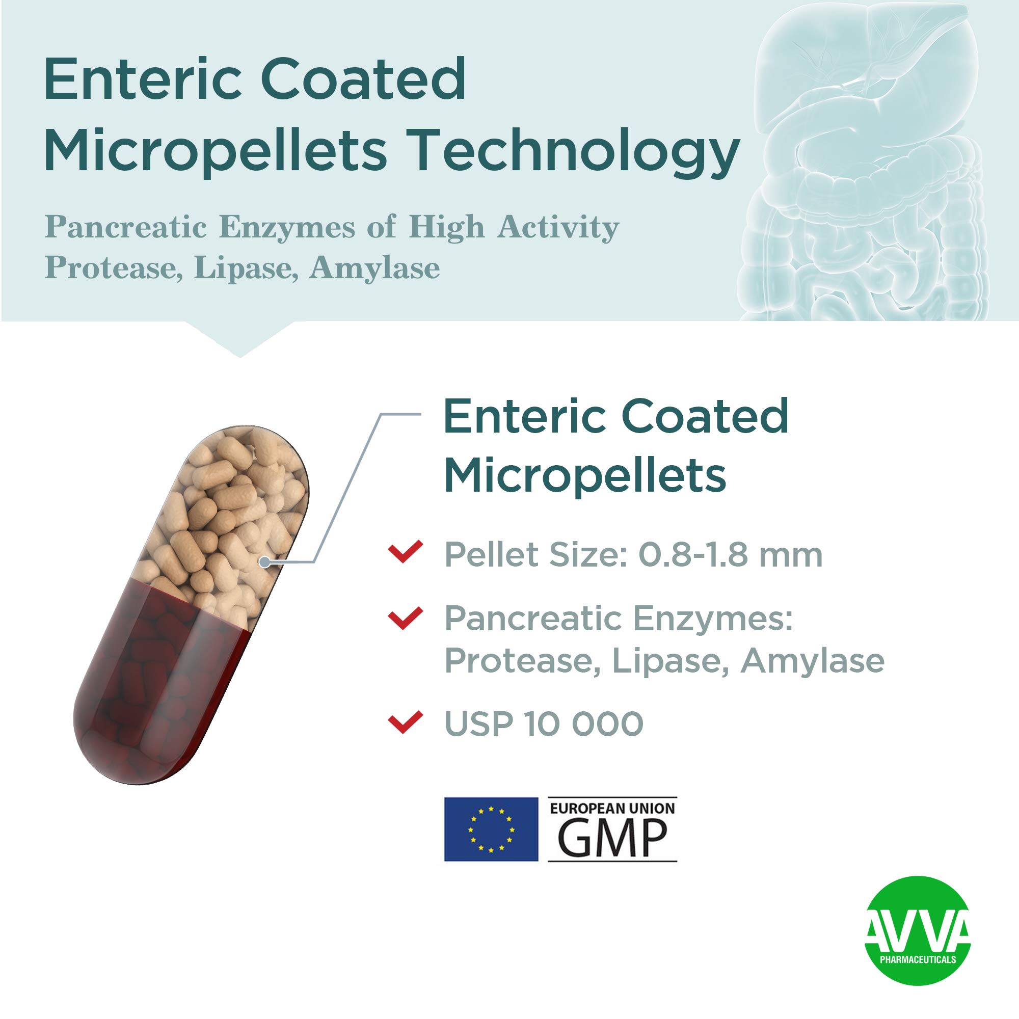 Foto 4 | Suplementos Avva Pharma Micrazym Enzimas Pancreáticas 50 Cápsulas - Venta Internacional.