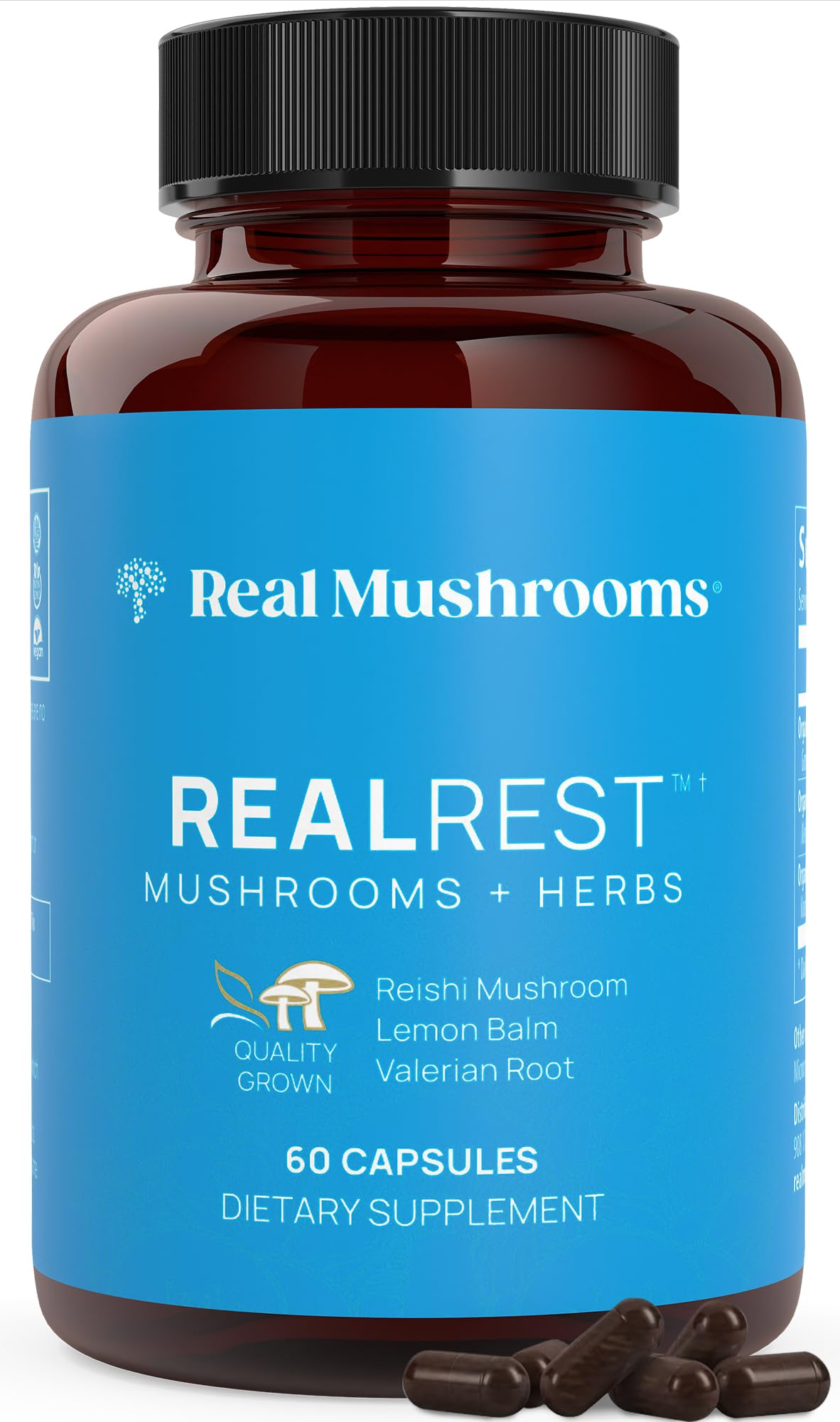 Foto 2 pulgar | Suplemento De Hongos Reishi Real Mushrooms Realrest 60 Cápsulas - Venta Internacional.