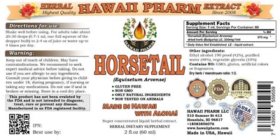 Foto 2 | Extracto Líquido De Cola De Caballo (equisetum Arvense) 60 Ml Hawaii Pharm - Venta Internacional.
