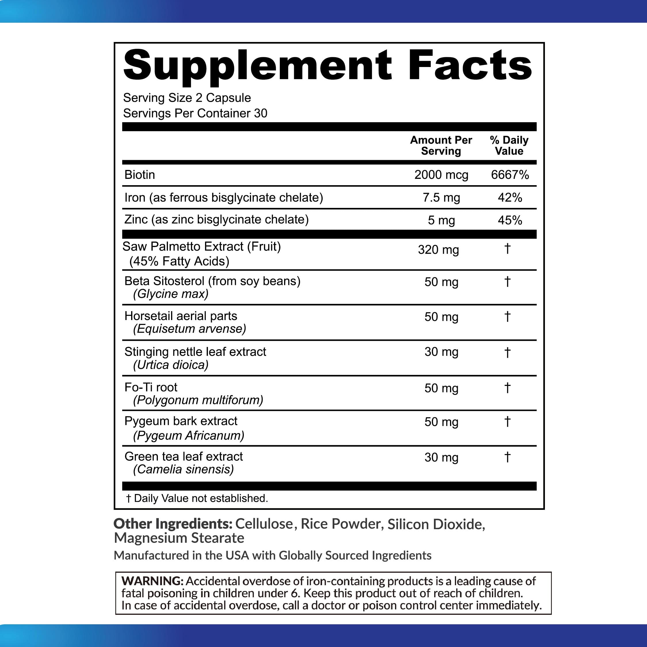 Foto 3 pulgar | Supplement Pure Research Dht Blocker Y Ayuda Al Crecimiento Del Cabello - Venta Internacional.