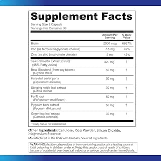 Foto 2 | Supplement Pure Research Dht Blocker Y Ayuda Al Crecimiento Del Cabello - Venta Internacional.