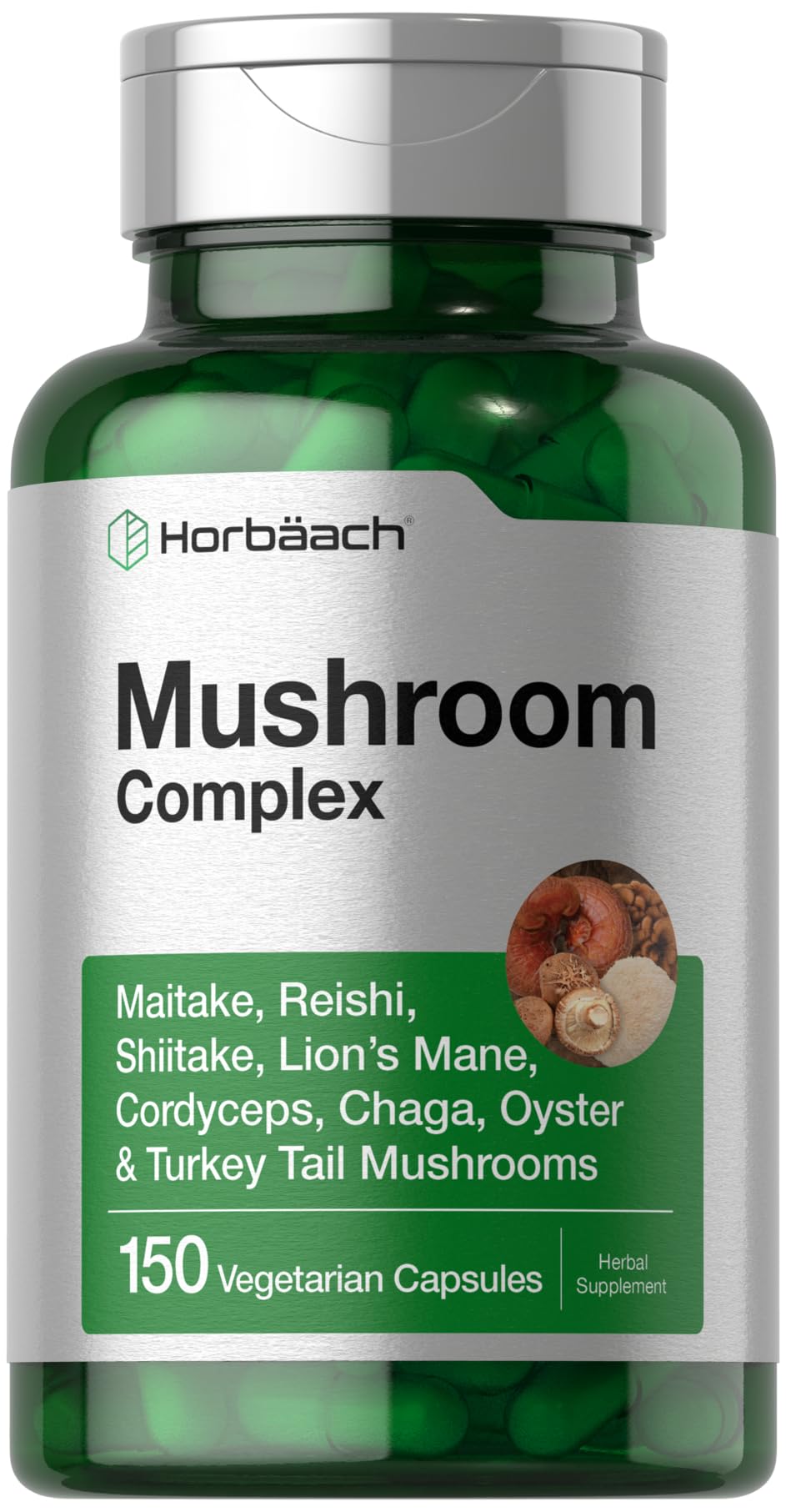 Suplemento Horbaach Mushroom Complex 150 Cápsulas - Venta Internacional.