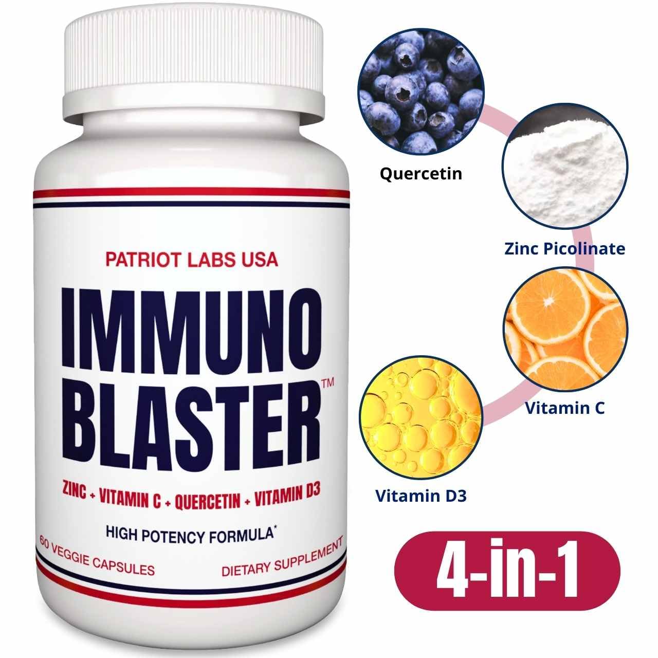 Foto 6 pulgar | Suplemento Immuno Blaster Immune Support - 60 Cápsulas - Venta Internacional.