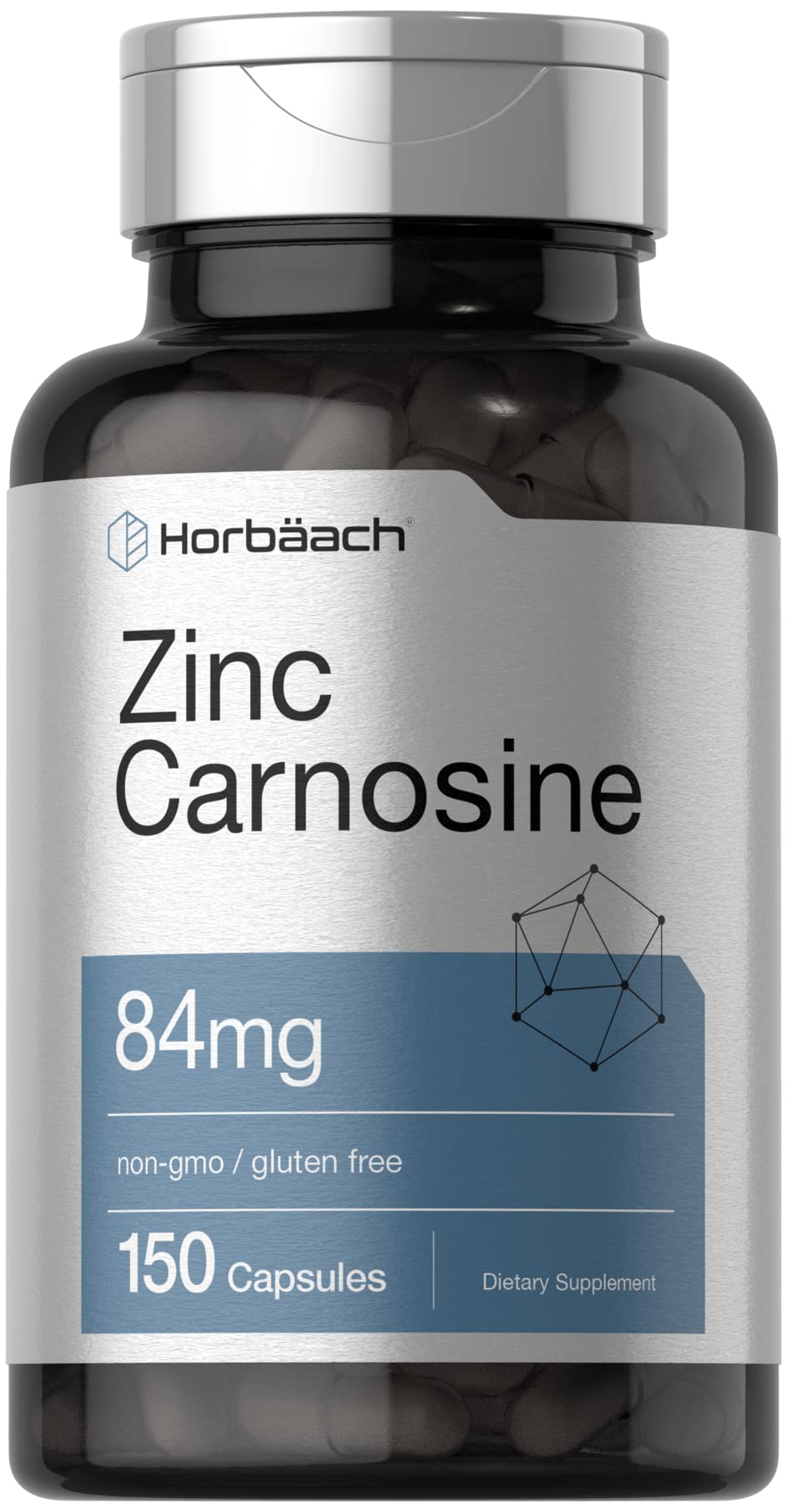 Foto 2 pulgar | Suplemento Horbaach Zinc Carnosina 84 Mg 150 Cápsulas - Venta Internacional.