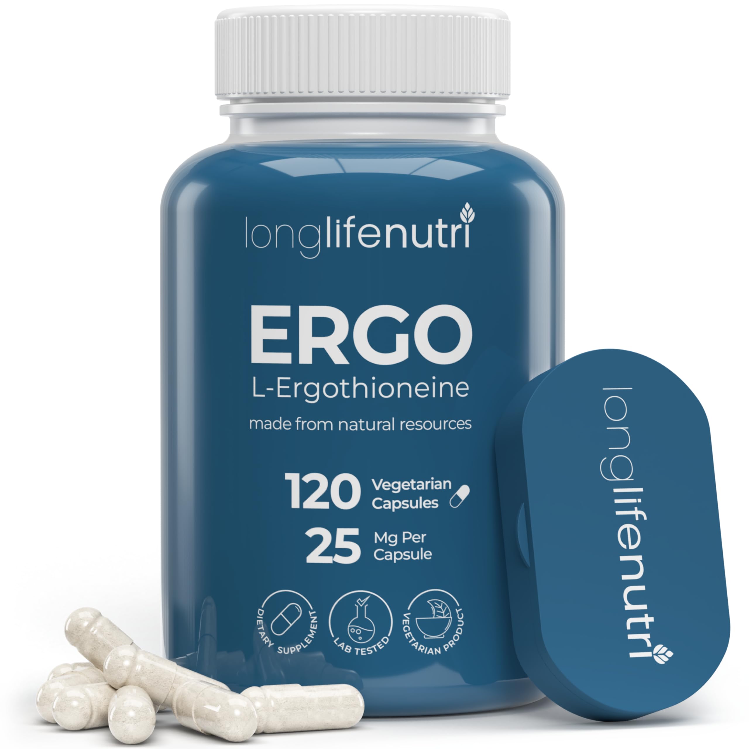 Suplemento Longlifenutri L-ergotioneína 25 Mg 120 Cápsulas - Venta Internacional.