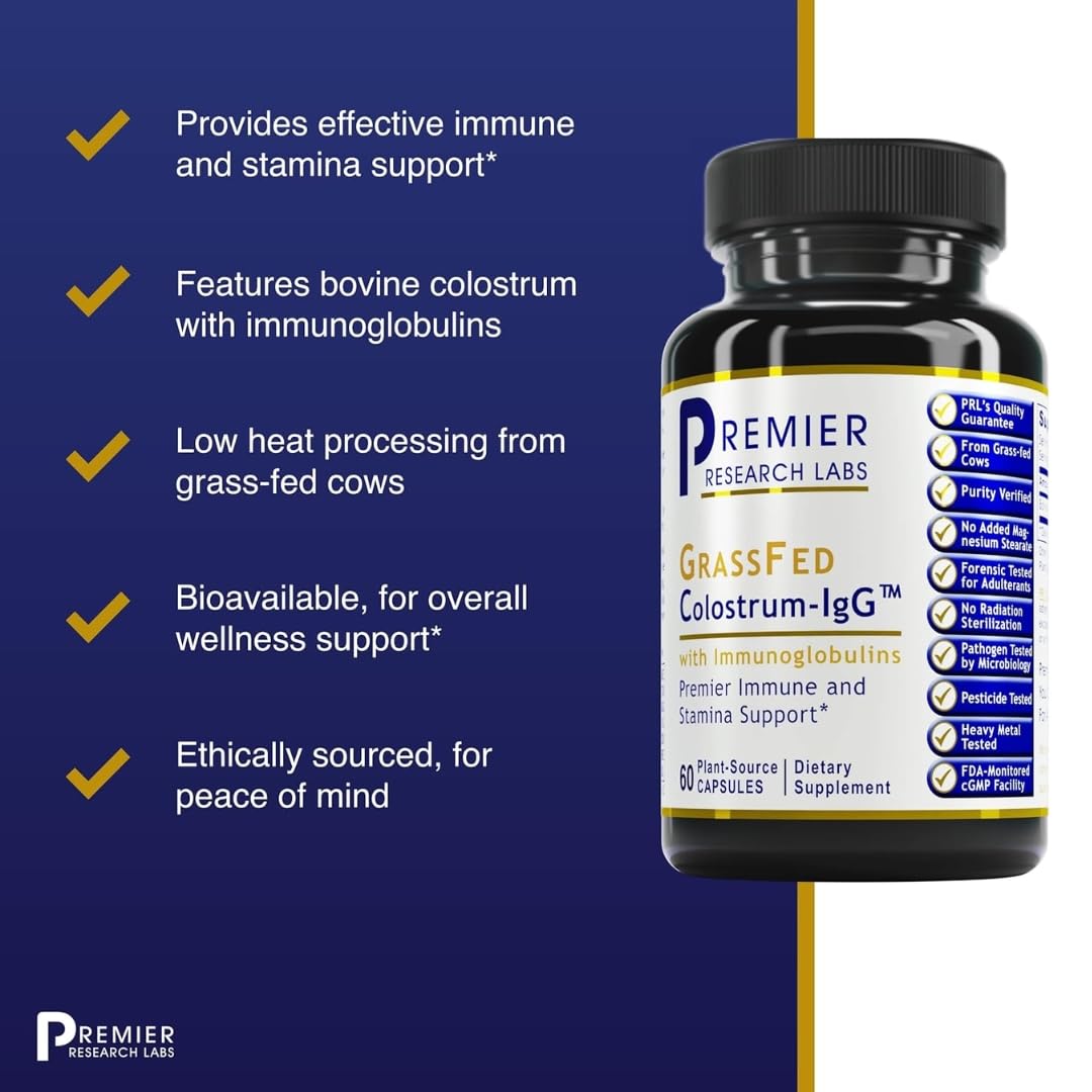 Foto 5 pulgar | Suplemento Premier Research Labs Colostrum-igg 60 Cápsulas - Venta Internacional.