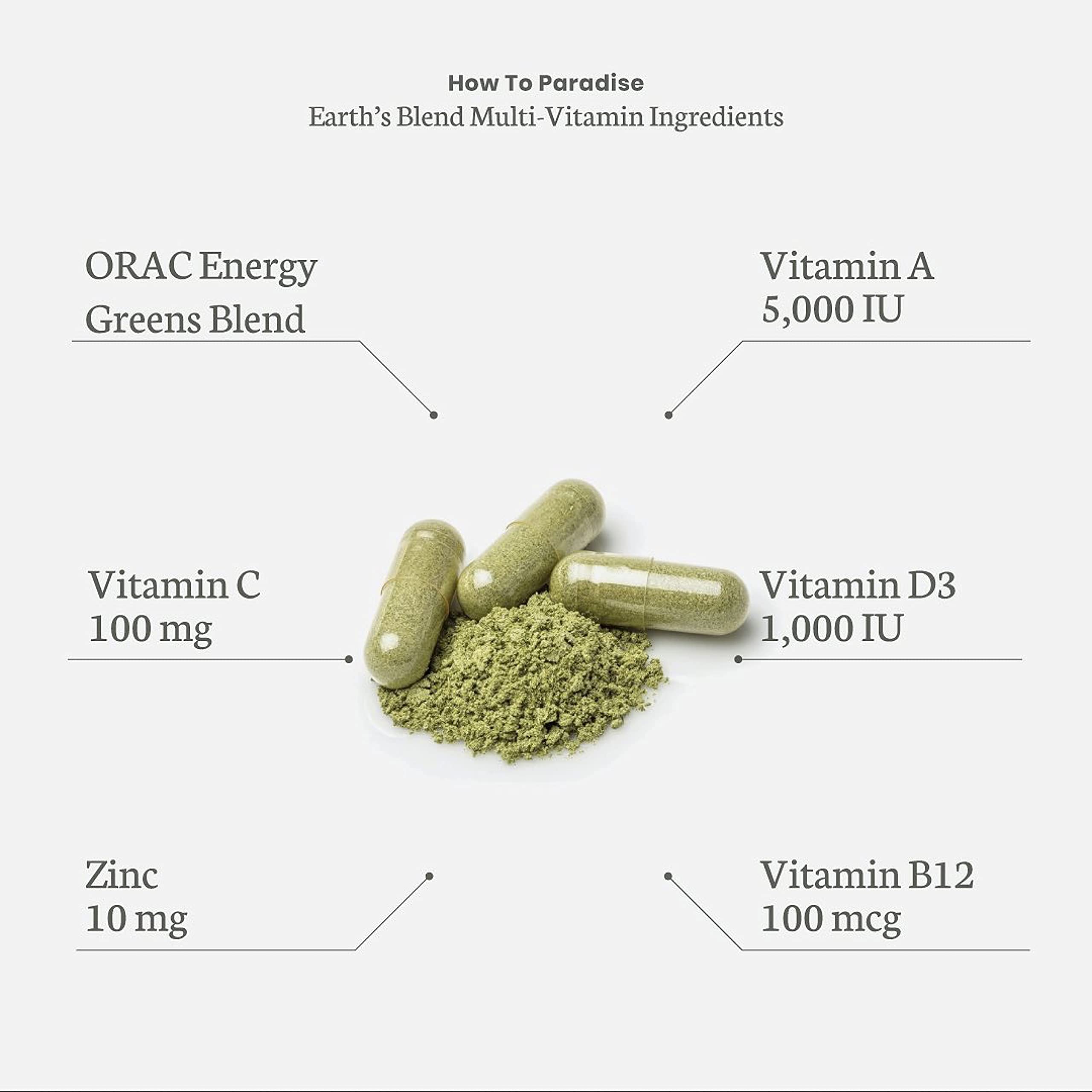 Foto 7 pulgar | Suplemento Paradise Herbs Earth's Blend  Superfood 30 Cápsulas - Venta Internacional.