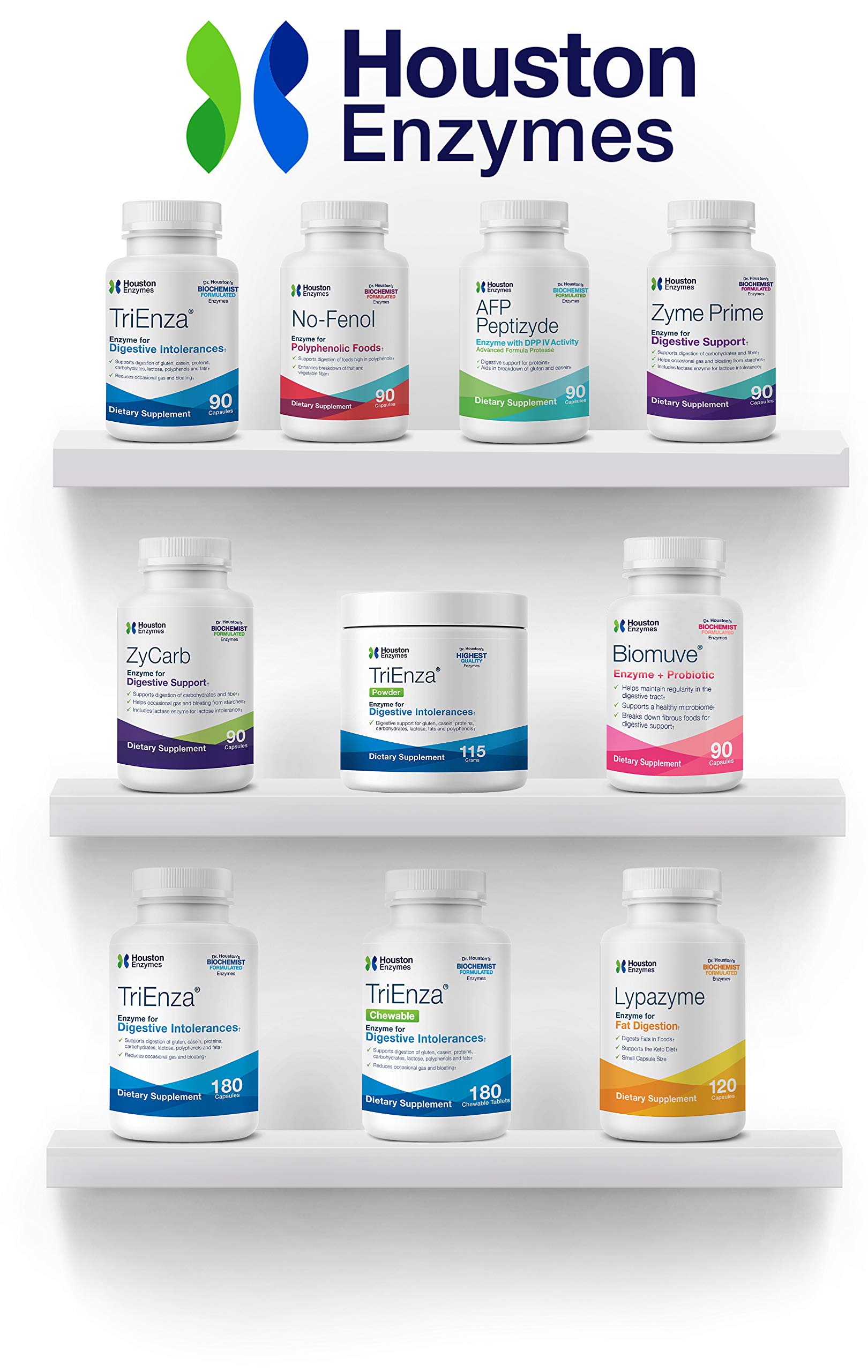 Foto 4 | Suplemento Trienza De Houston Enzymes 180 Cápsulas - Venta Internacional.