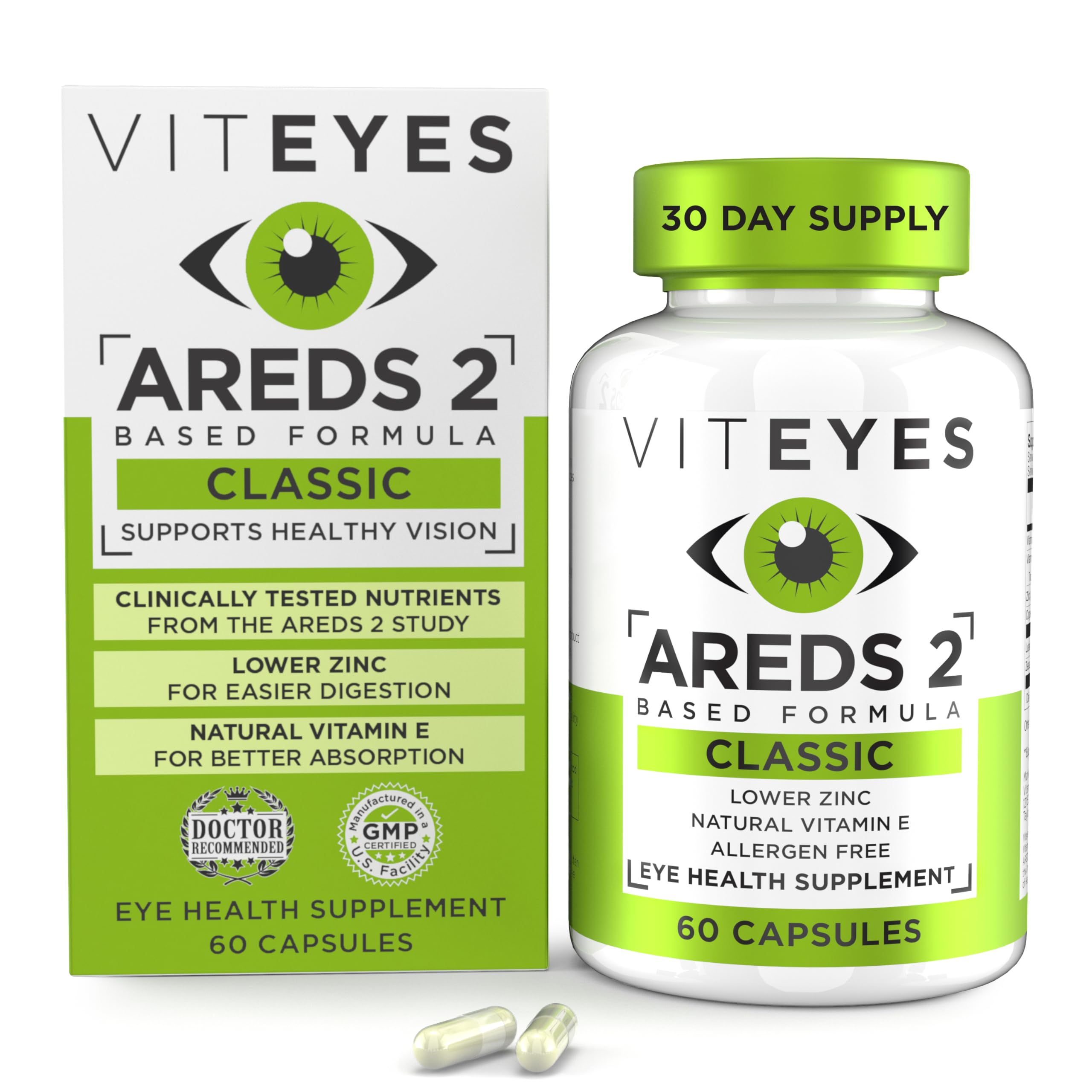 Foto 2 pulgar | Vitaminas Para Los Ojos Viteyes Areds 2 Con Vitamina E Natural, 60 Unidades - Venta Internacional.