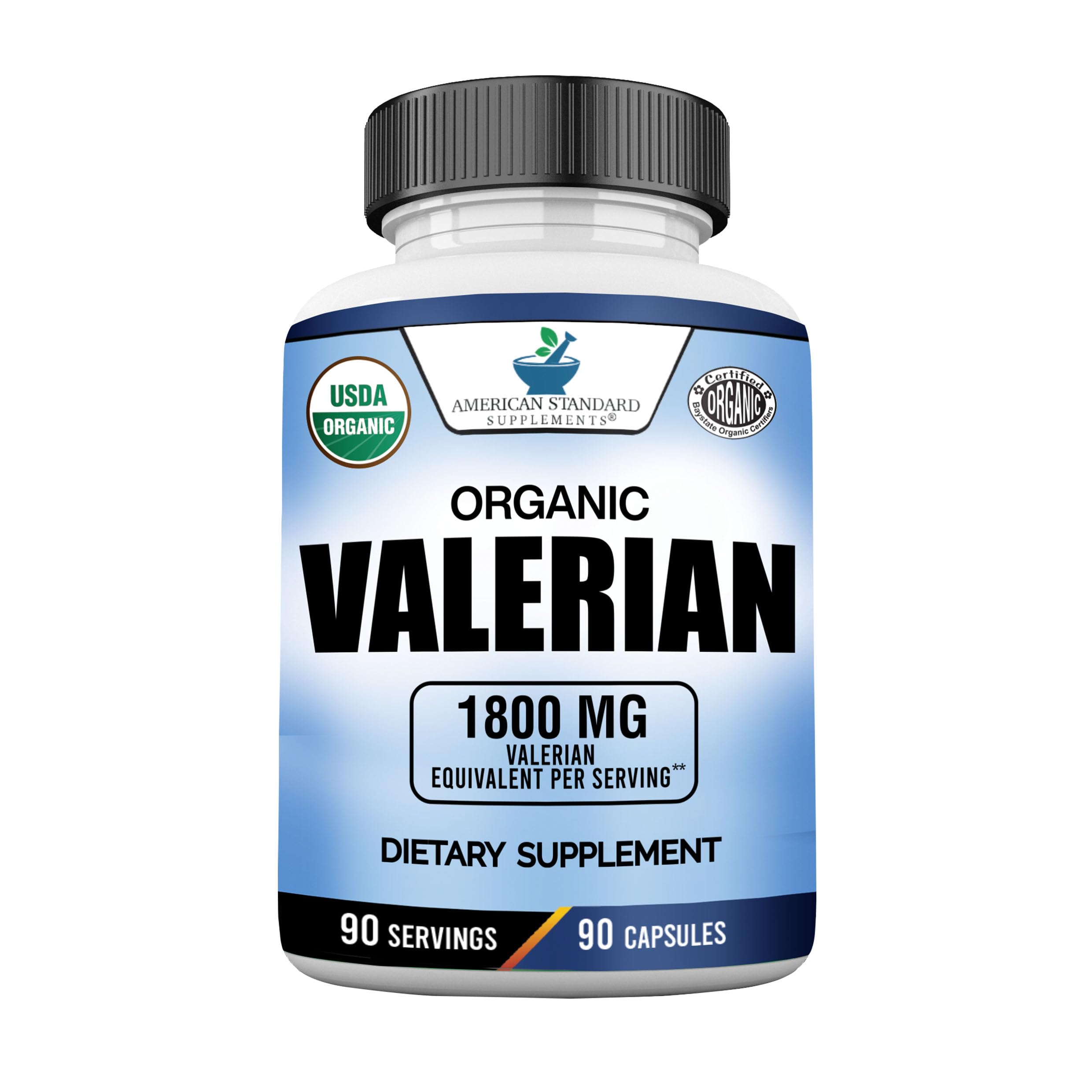 Foto 2 pulgar | Suplemento American Standard De Raíz De Valeriana 1800 Mg 90 Cápsulas - Venta Internacional.