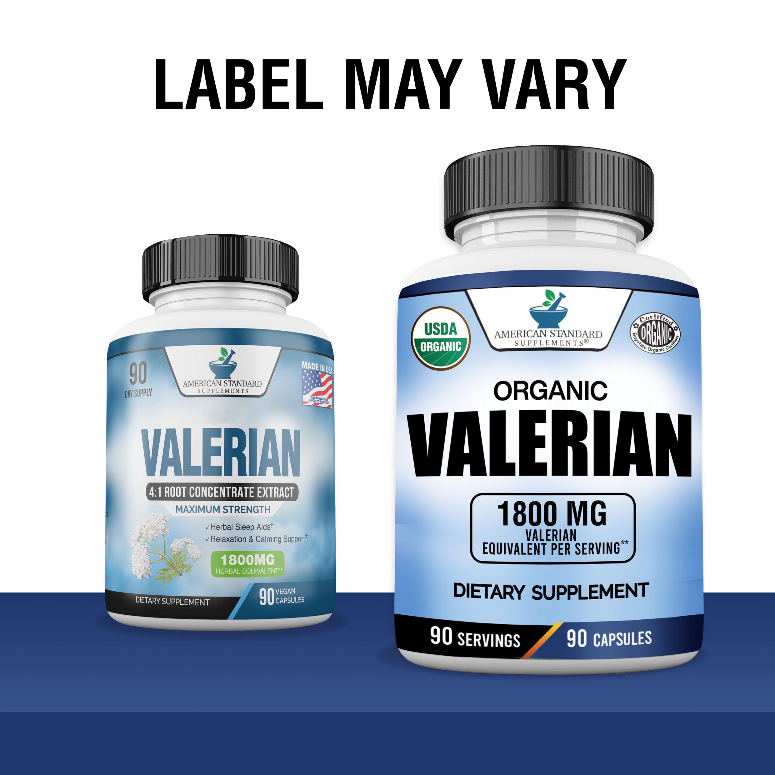 Foto 2 | Suplemento American Standard De Raíz De Valeriana 1800 Mg 90 Cápsulas - Venta Internacional.