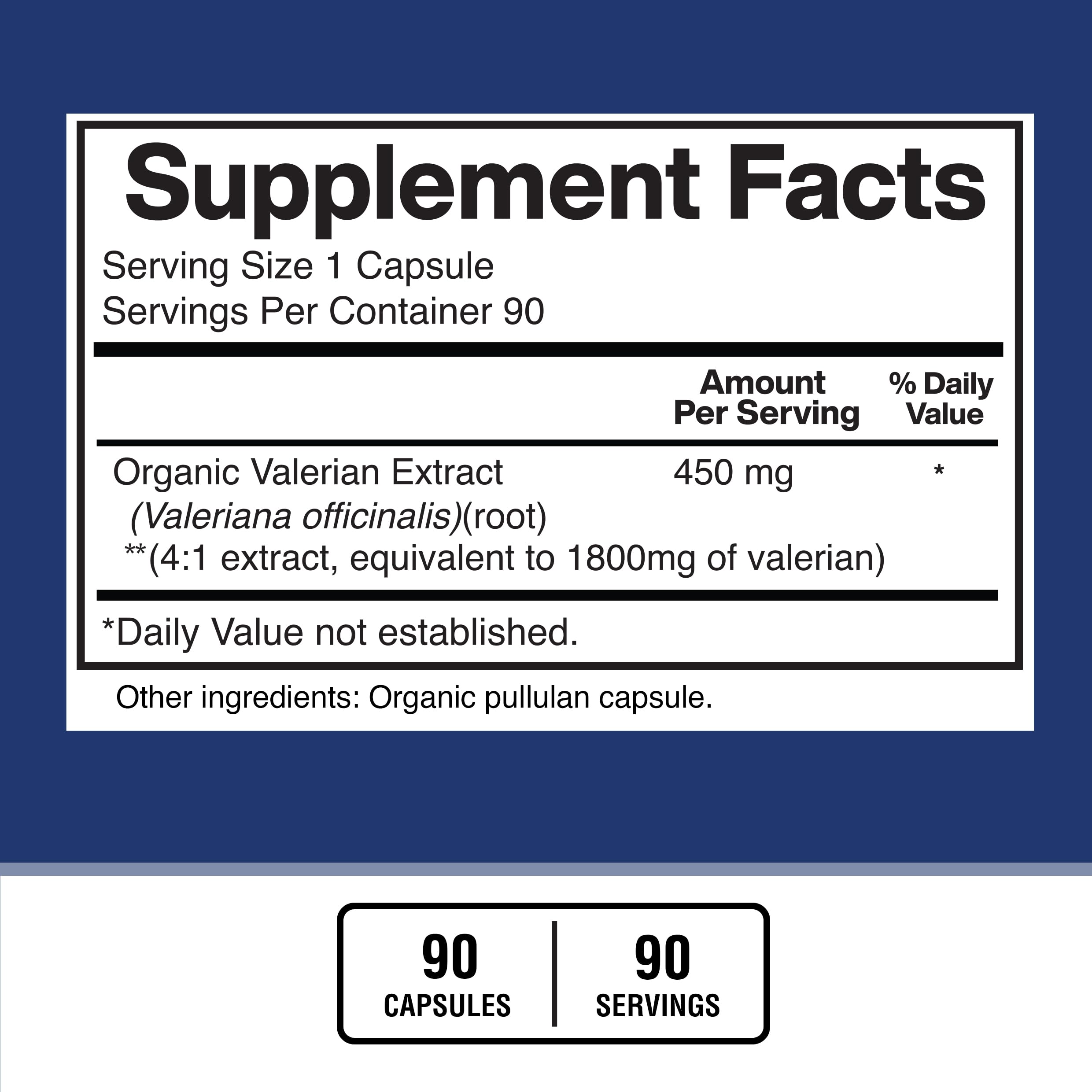 Foto 4 pulgar | Suplemento American Standard De Raíz De Valeriana 1800 Mg 90 Cápsulas - Venta Internacional.