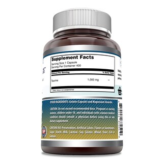 Foto 2 | Suplemento Amazing Formulas De Taurina 1000 Mg 400 Cápsulas - Venta Internacional.