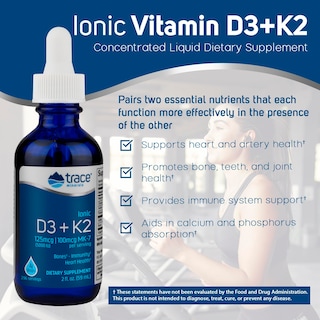 Foto 2 | Suplemento De Oligoelementos Con Vitamina D3 + K2 Iónica Líquida - Venta Internacional.