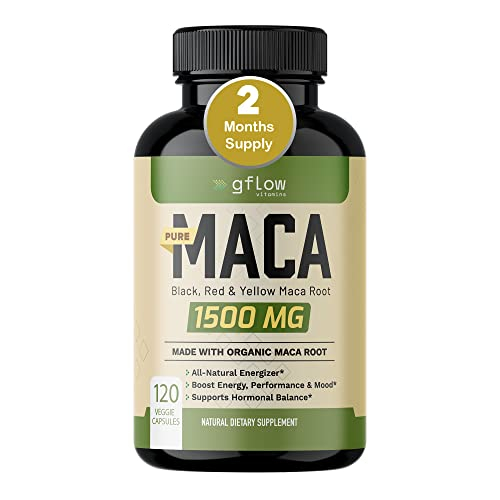 Foto 2 pulgar | Suplemento De Vitaminas Gflow Raíz De Maca Orgánica 1500 Mg 120 Cápsulas - Venta Internacional.