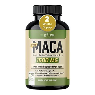 Foto 1 | Suplemento De Vitaminas Gflow Raíz De Maca Orgánica 1500 Mg 120 Cápsulas - Venta Internacional.