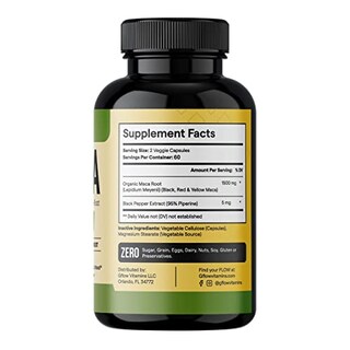 Foto 2 | Suplemento De Vitaminas Gflow Raíz De Maca Orgánica 1500 Mg 120 Cápsulas - Venta Internacional.