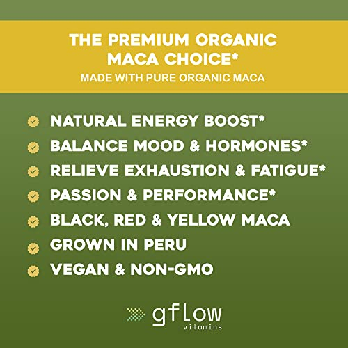 Foto 5 pulgar | Suplemento De Vitaminas Gflow Raíz De Maca Orgánica 1500 Mg 120 Cápsulas - Venta Internacional.