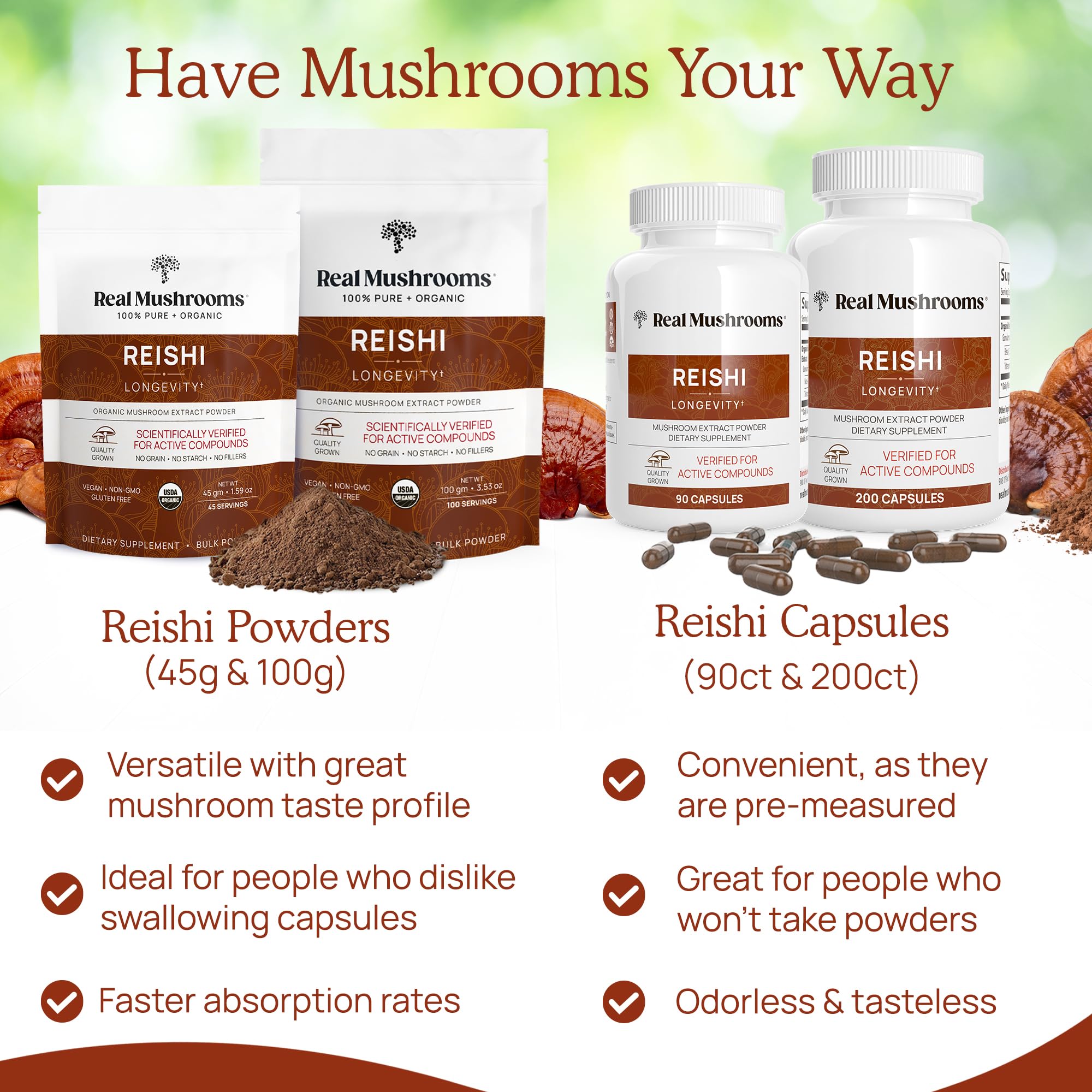 Foto 6 | Suplemento De Hongos Reales, Cápsulas De Reishi, 90 Cápsulas - Venta Internacional.