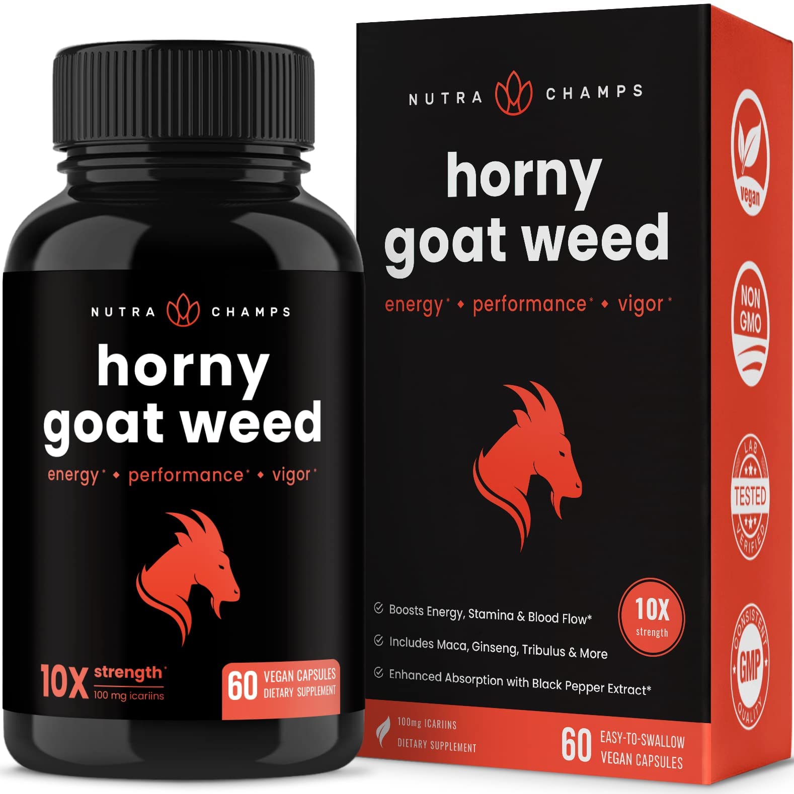 Suplemento De Extracto De Hierba De Cabra En Celo De Nutrachamps 1000 Mg - Venta Internacional.